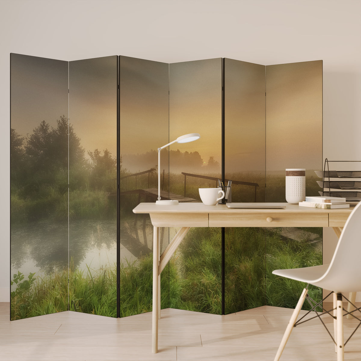 DREAMY HAZE 6-Panel Room Divider