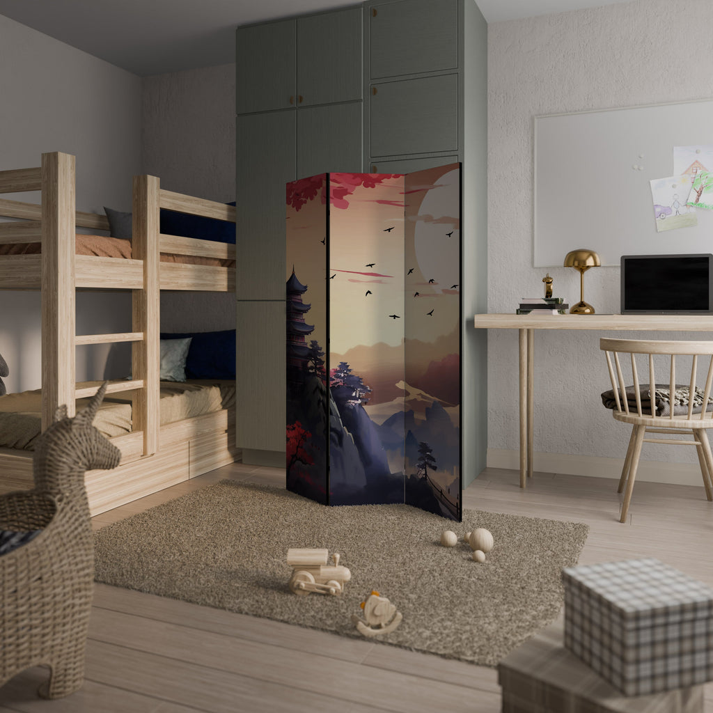 Paravent décoratif à 3 panneaux AURA JAPONAISE