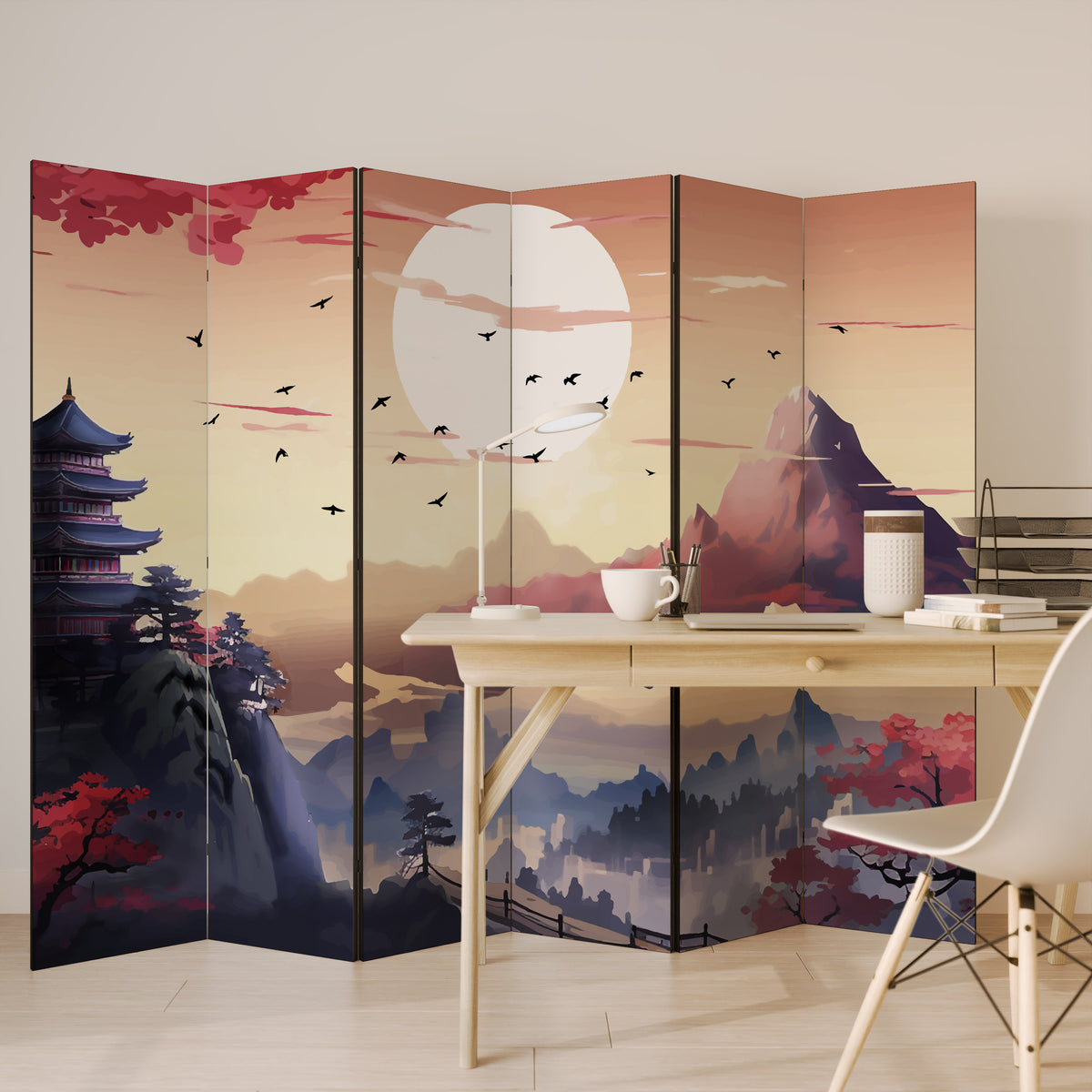 JAPANESE AURA 6-Panel Room Divider
