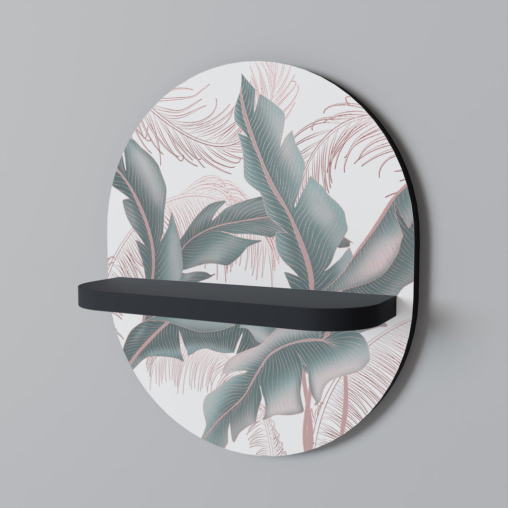 Étagère ovale DELICATE BLISS en finition noire