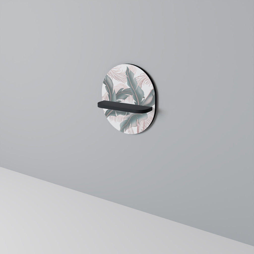 Étagère ovale DELICATE BLISS en finition noire