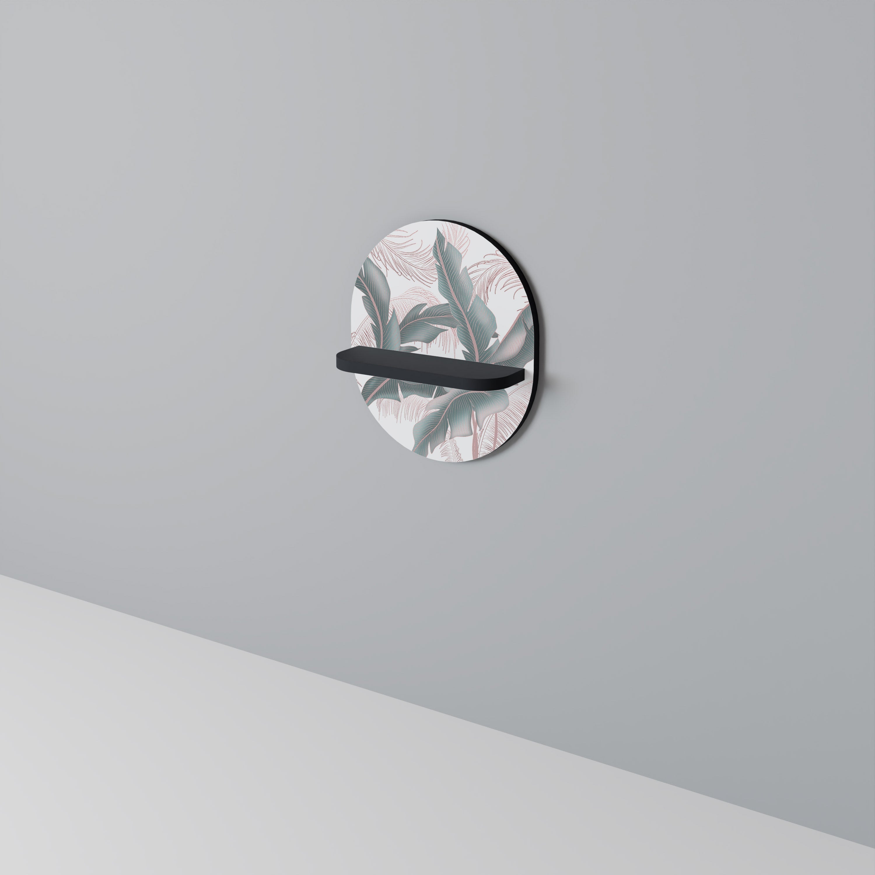 Étagère ovale DELICATE BLISS en finition noire