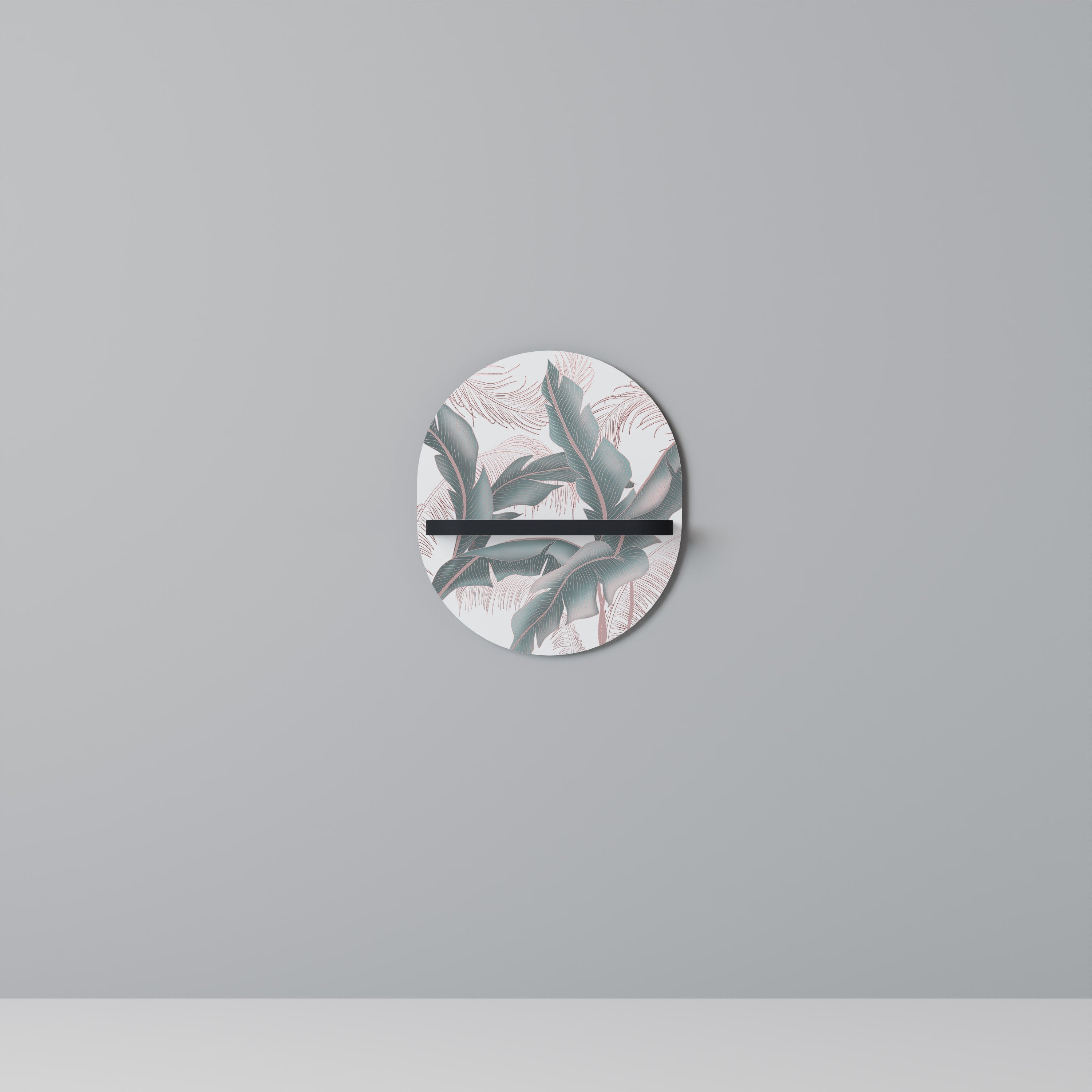 Étagère ovale DELICATE BLISS en finition noire