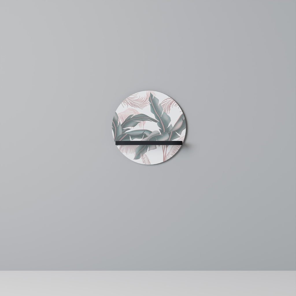 Étagère d'art ronde DELICATE BLISS en finition noire