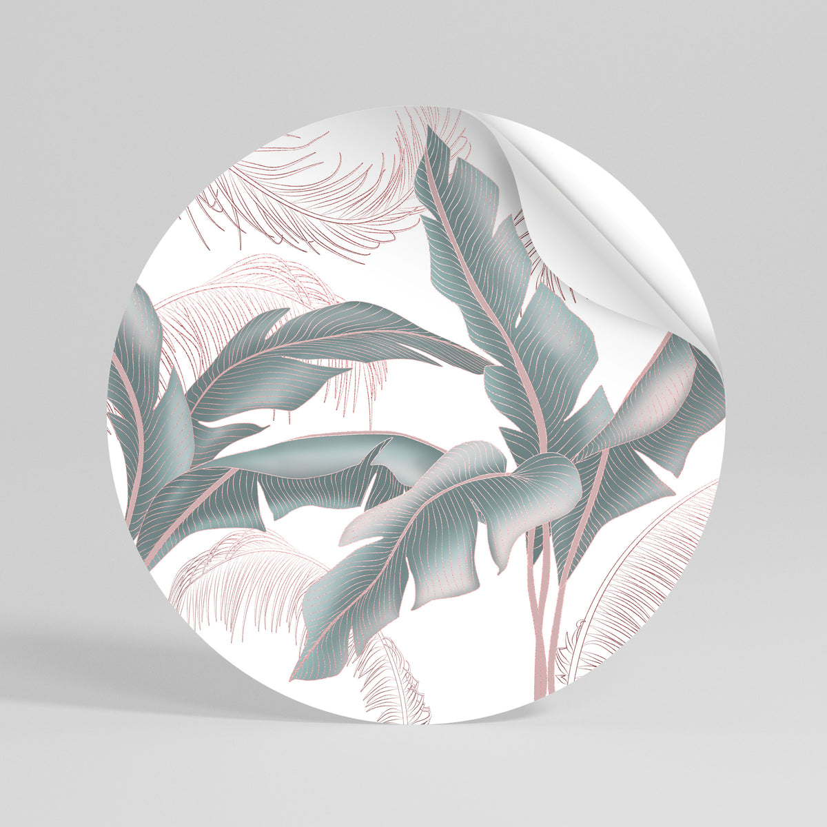 DELICATE BLISS Peel and Stick Round Sticker
