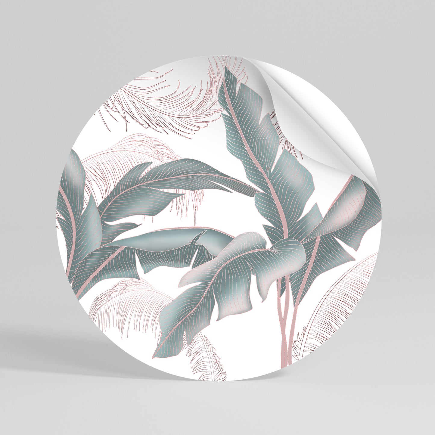 DELICATE BLISS Peel and Stick Round Sticker