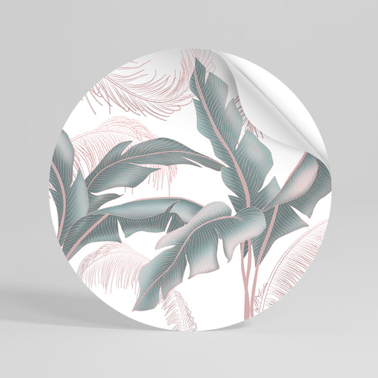 DELICATE BLISS Peel and Stick Round Sticker