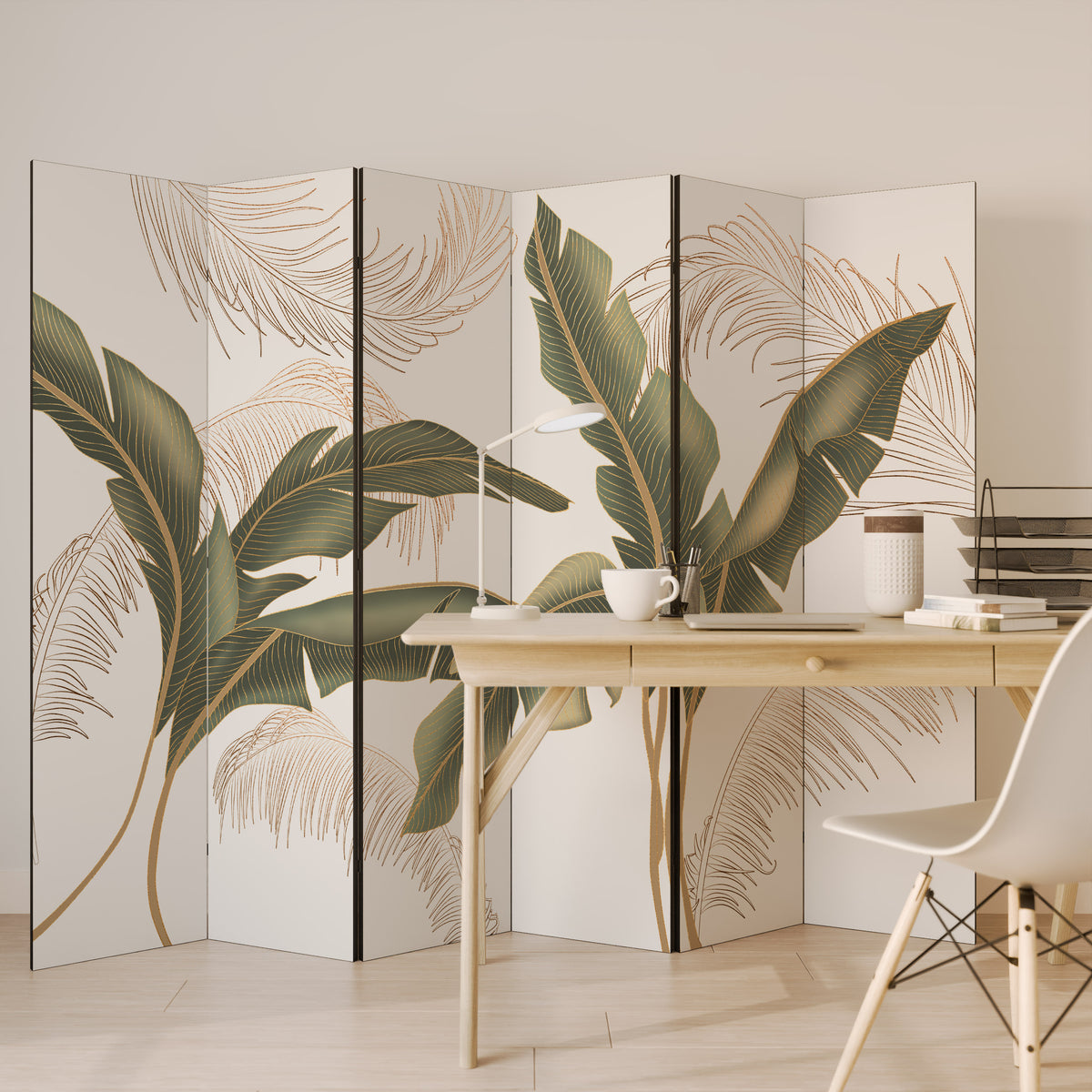 SUBTLE CHARM 6-Panel Room Divider
