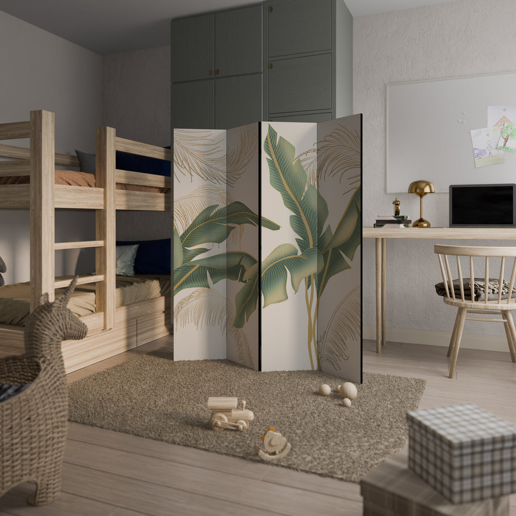 Séparateur de pièce décoratif à 4 panneaux GENTLE HARMONY