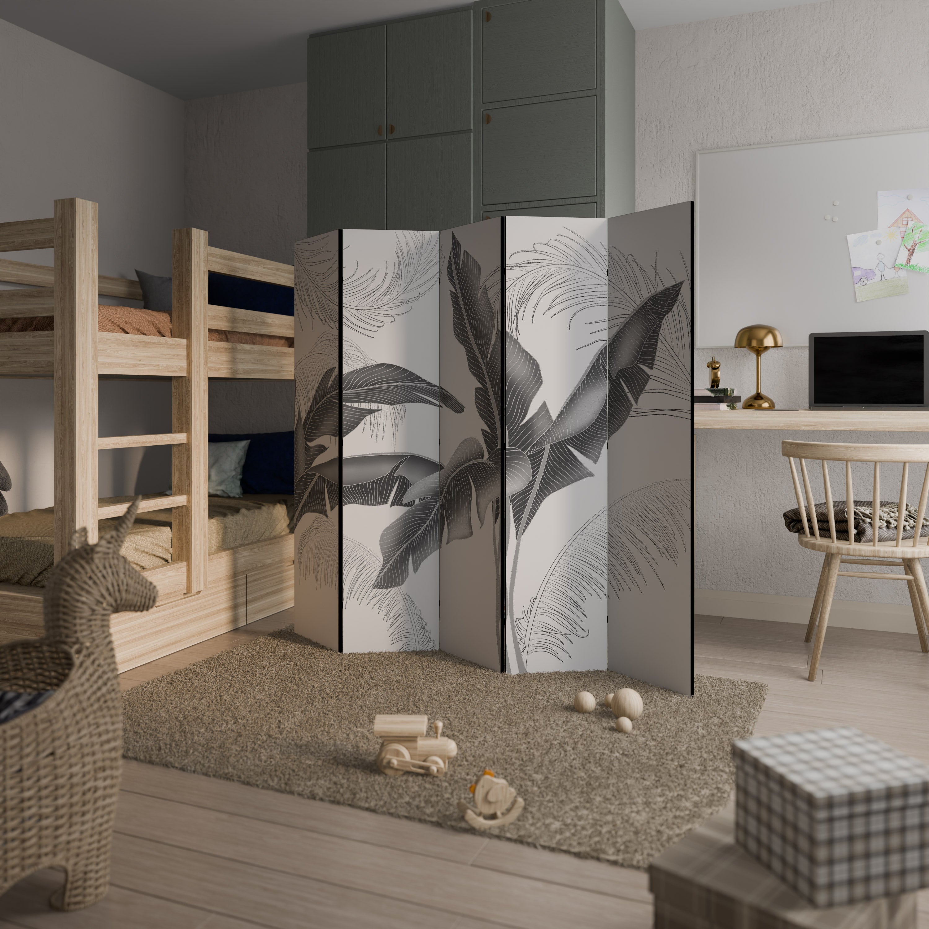 CALM ALLURE 5-Panel Room Divider