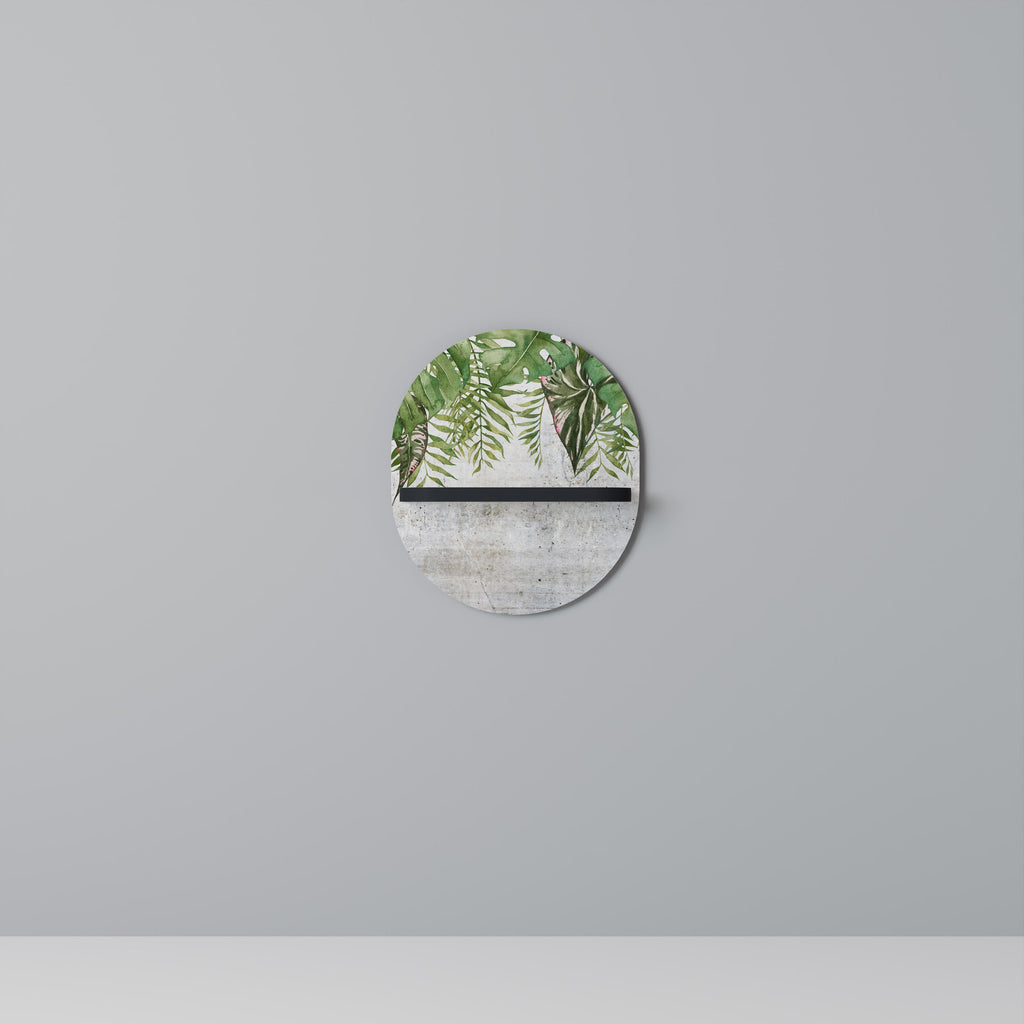 Étagère d'art ovale URBAN TROPICS en finition noire