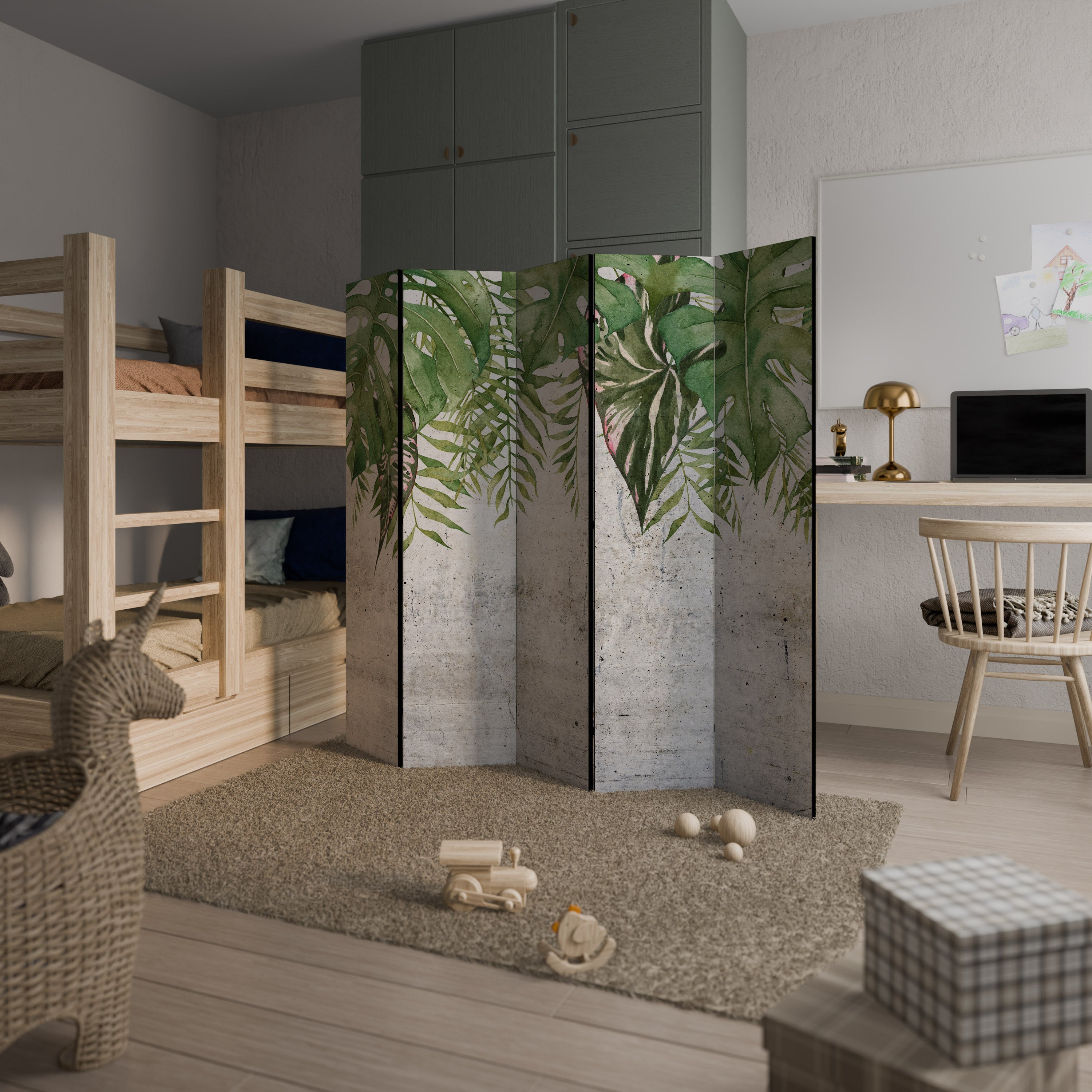 URBAN TROPICS 5-Panel Room Divider