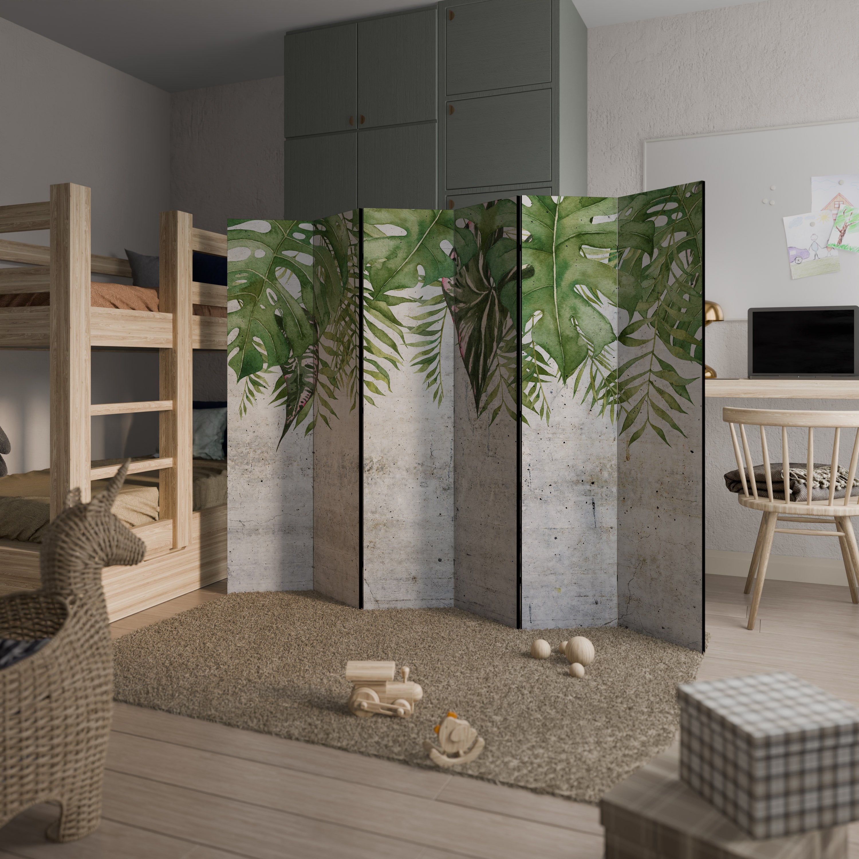 URBAN TROPICS 6-Panel Room Divider