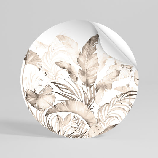 WILD TENDERNESS Peel and Stick Round Sticker