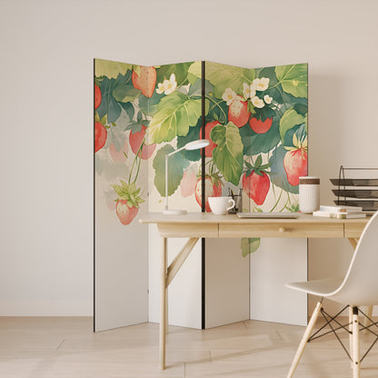 STRAWBERRY DREAMSCAPE 4-Panel Room Divider