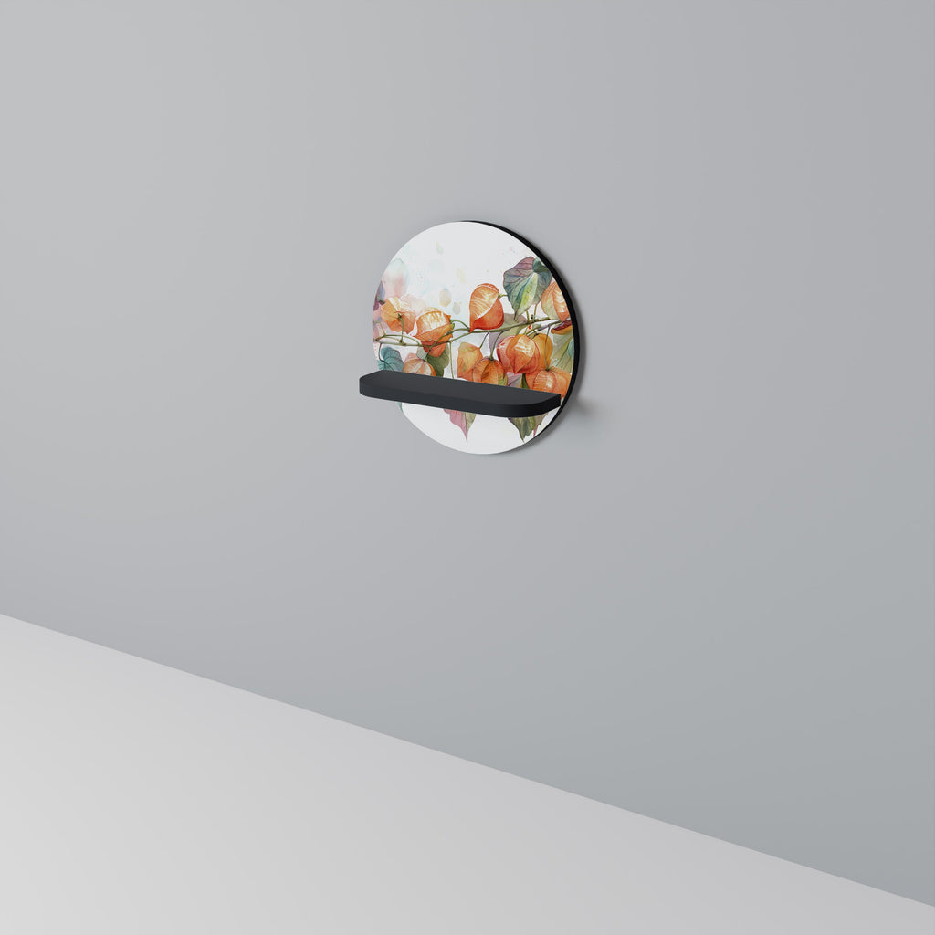 Étagère ronde FLEETING DAYS en finition noire