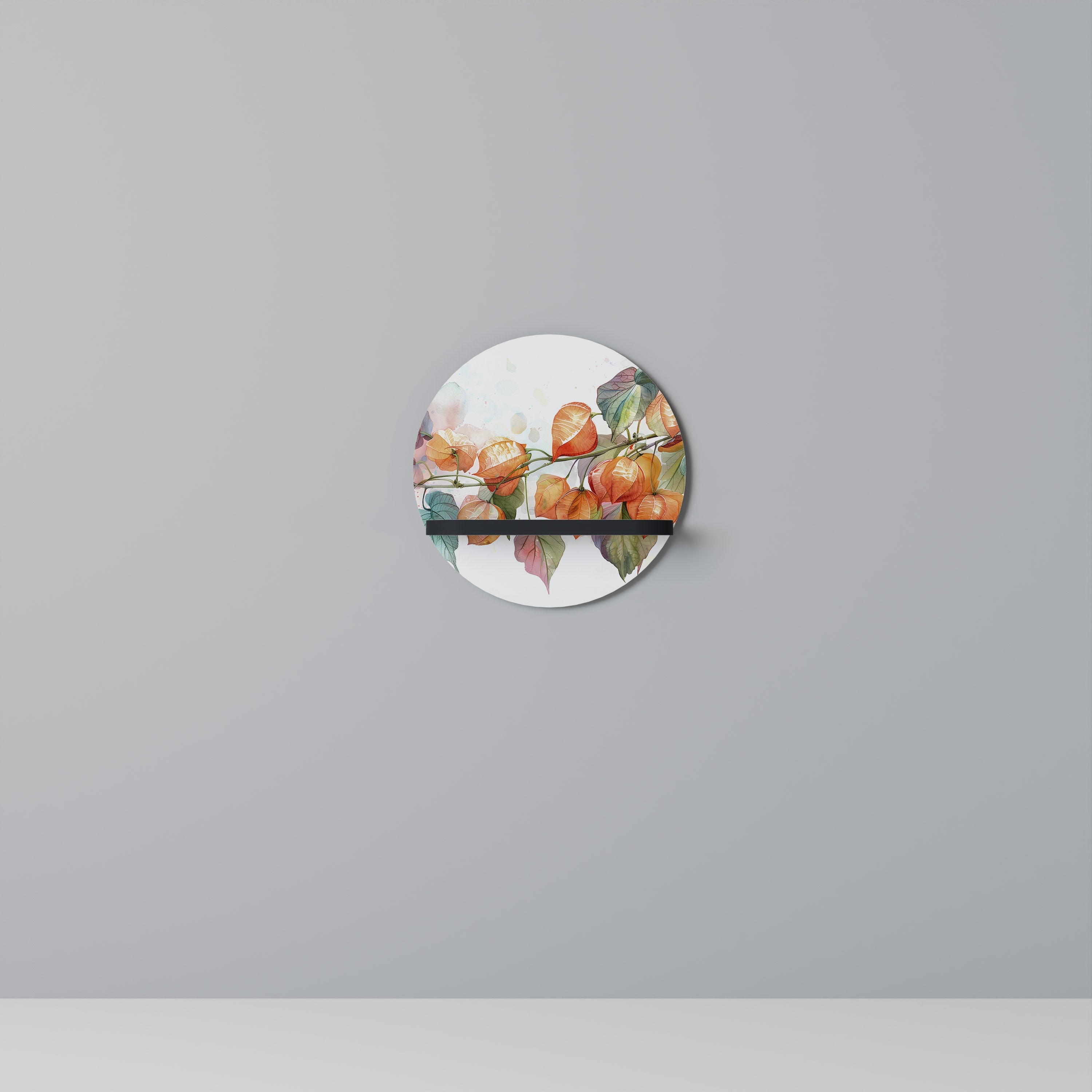 Étagère ronde FLEETING DAYS en finition noire