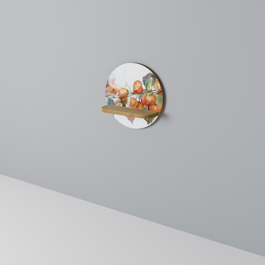 Étagère ronde FLEETING DAYS effet chêne