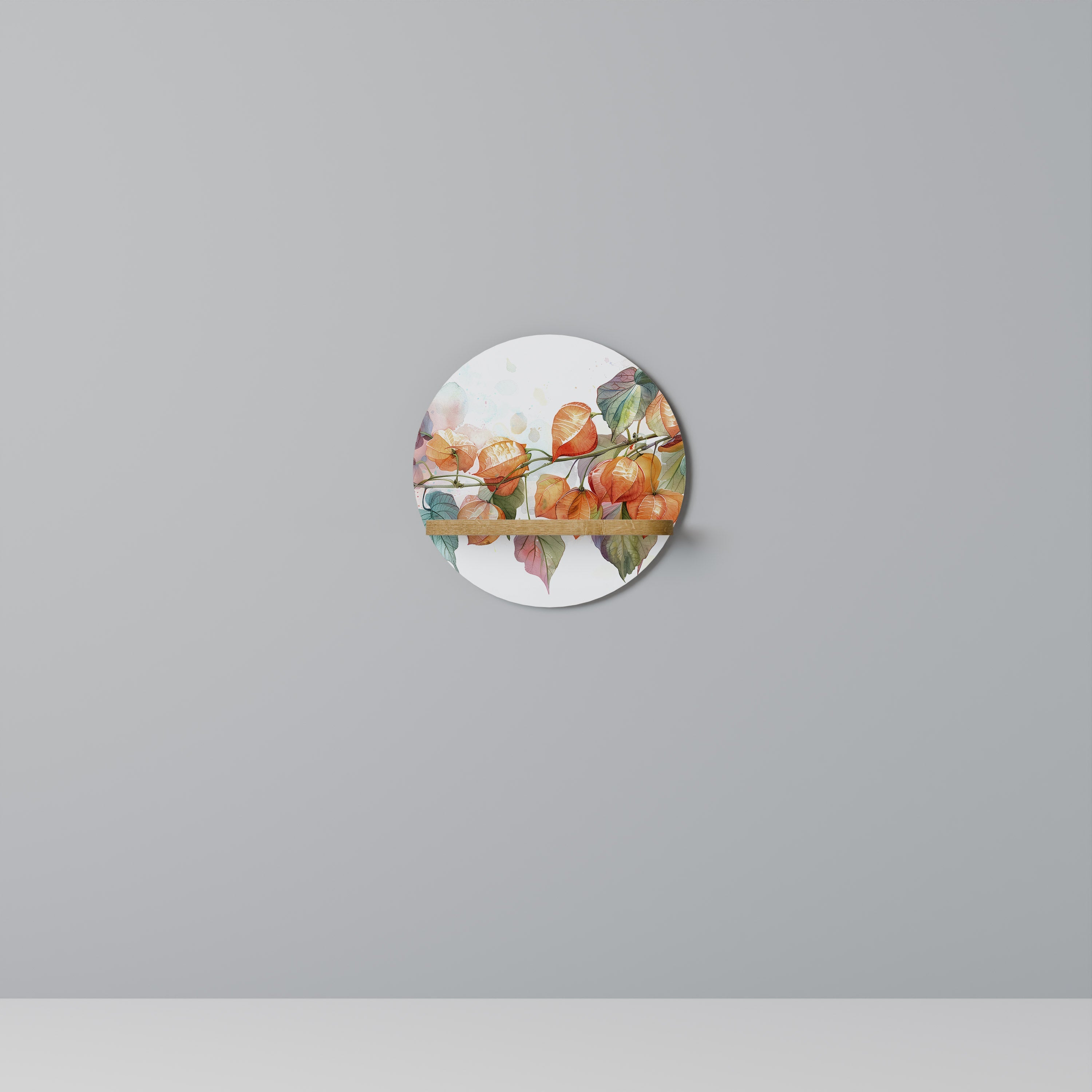 Étagère ronde FLEETING DAYS effet chêne