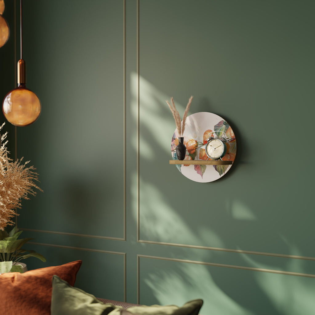 Étagère ronde FLEETING DAYS effet chêne