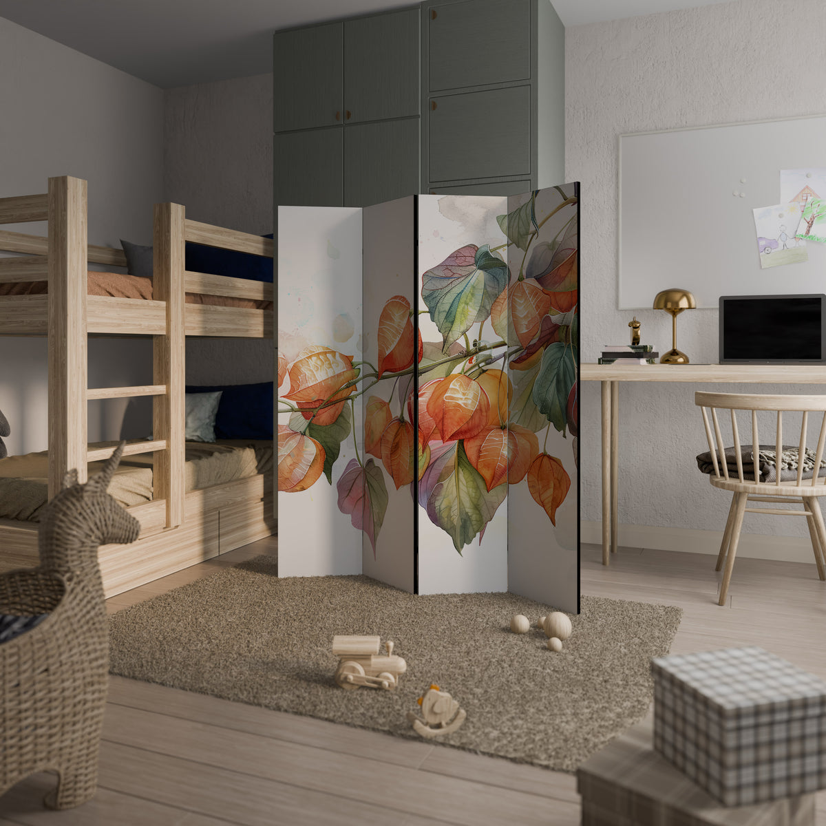 FLEETING DAYS 4-Panel Room Divider