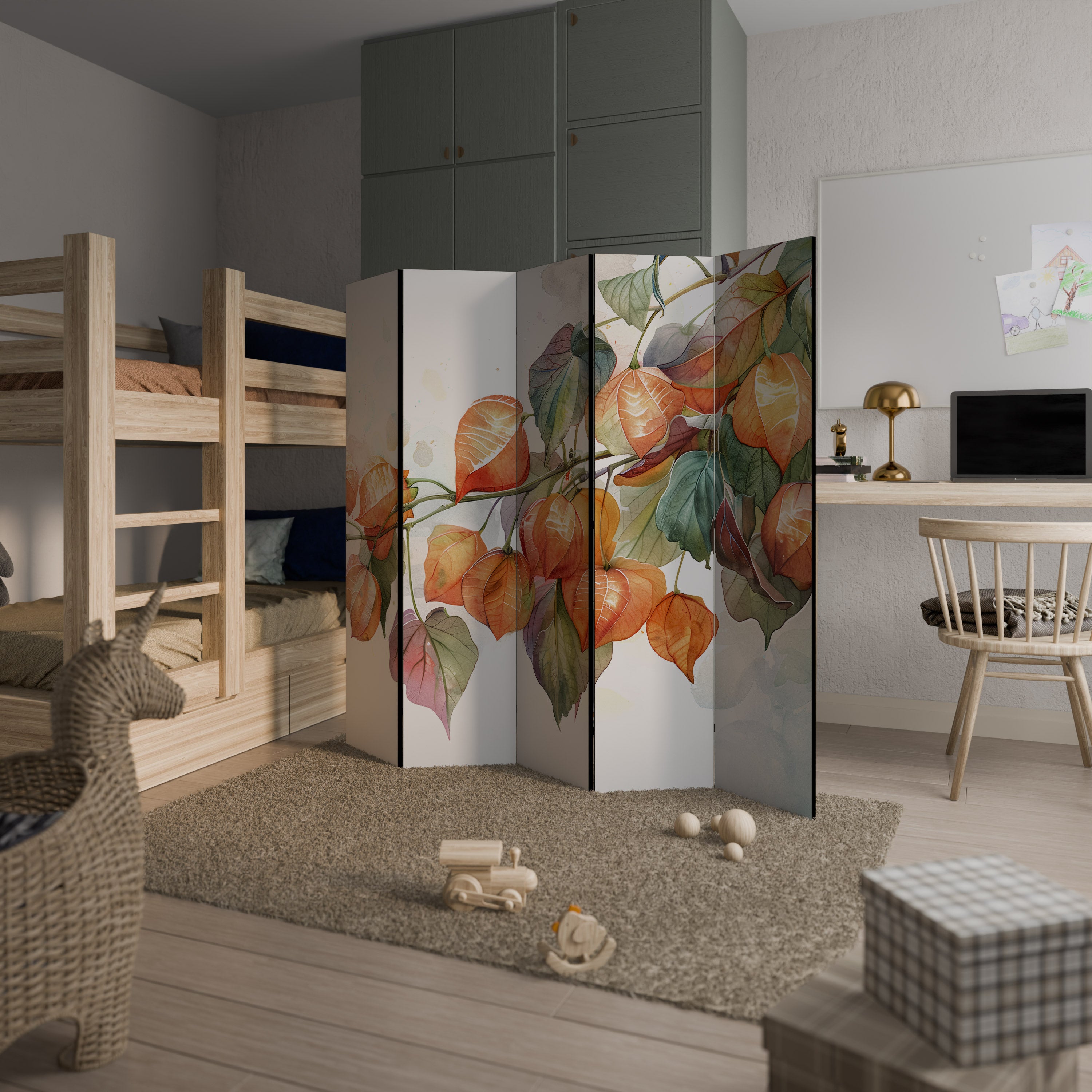 FLEETING DAYS 5-Panel Room Divider