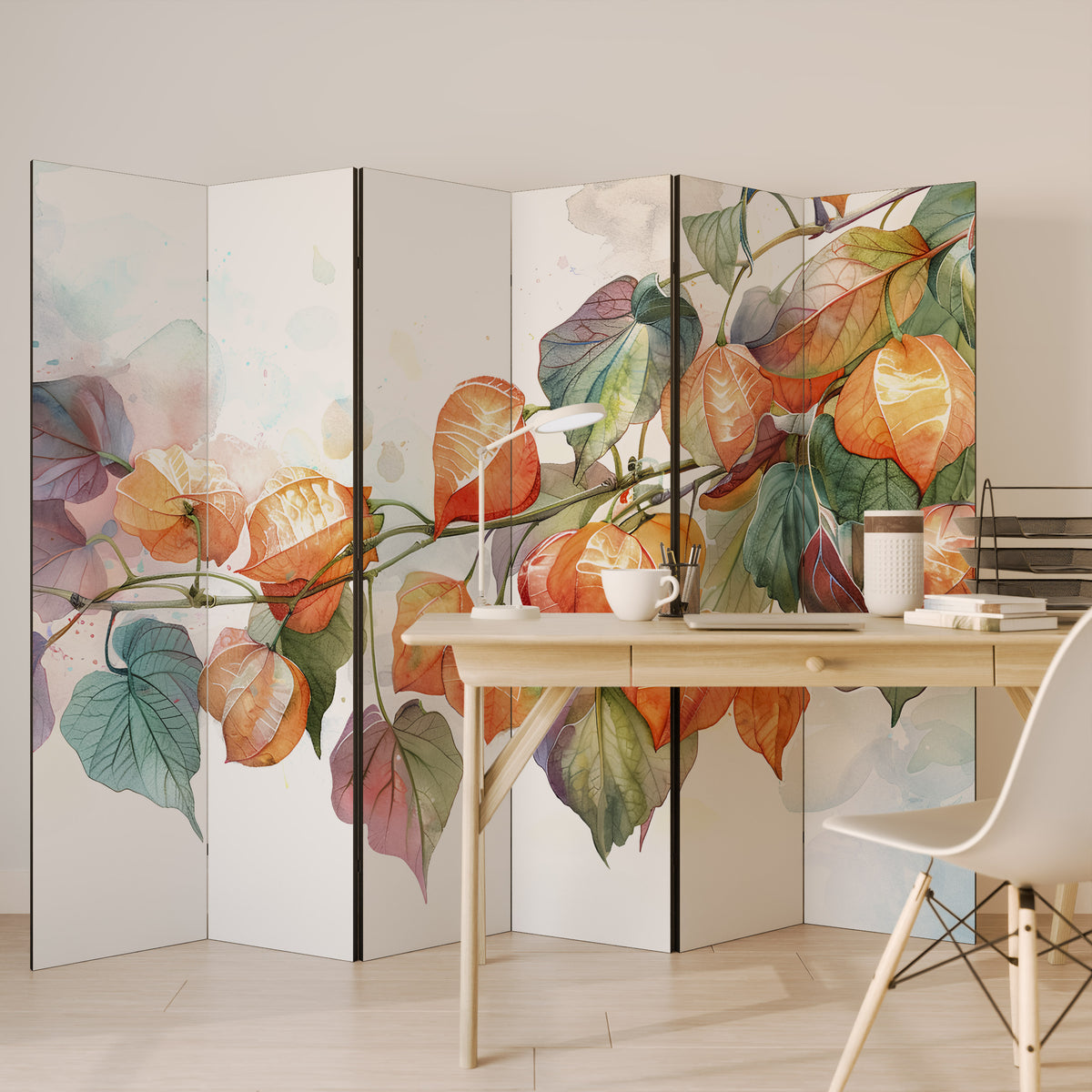 FLEETING DAYS 6-Panel Room Divider