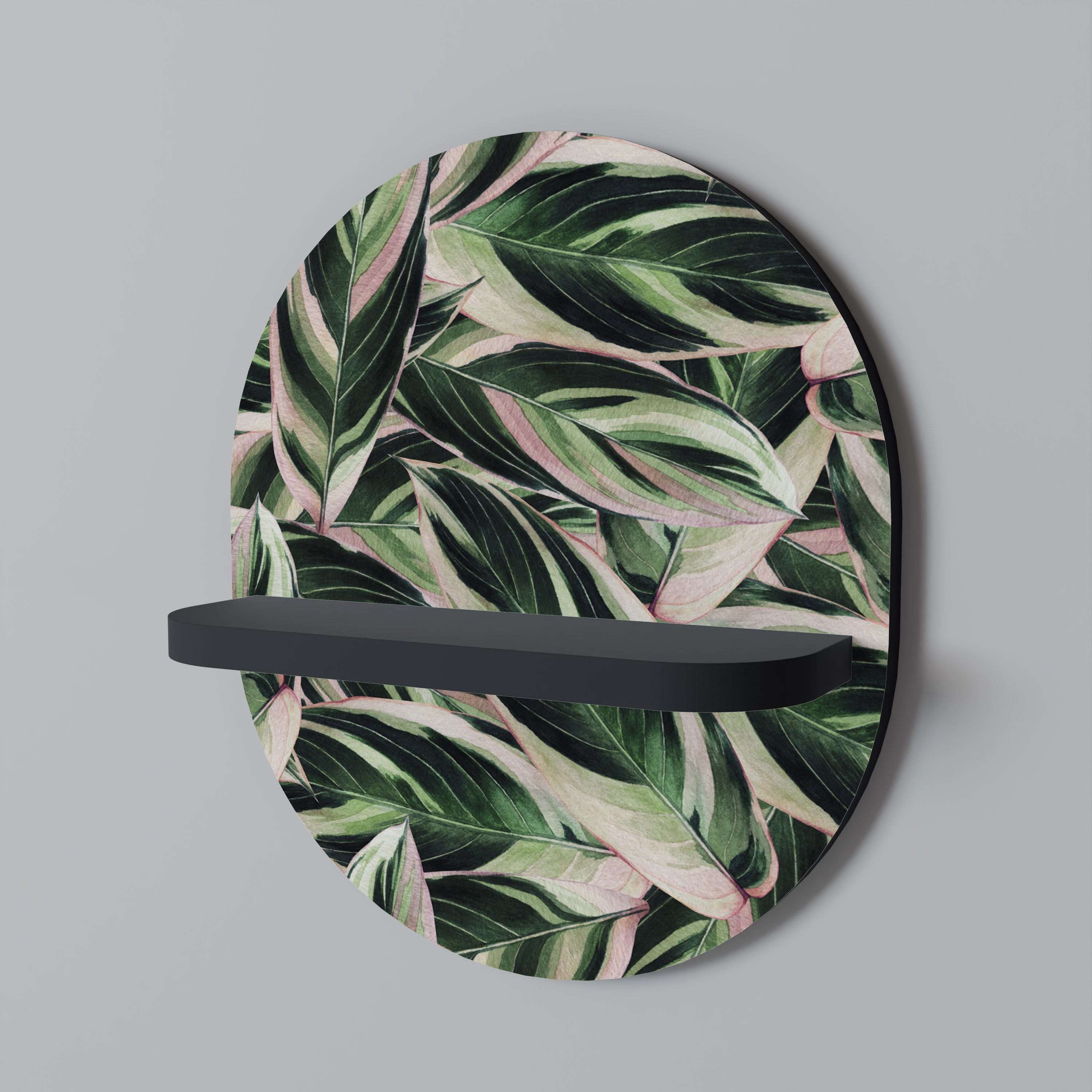 Étagère d'art ovale EERIE STROMANTHE en finition noire