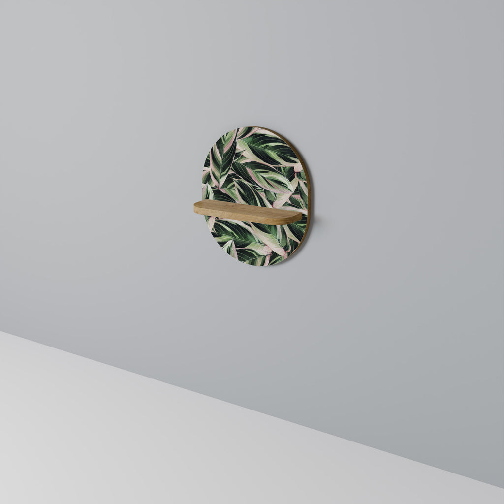 Étagère d'art ovale EERIE STROMANTHE effet chêne