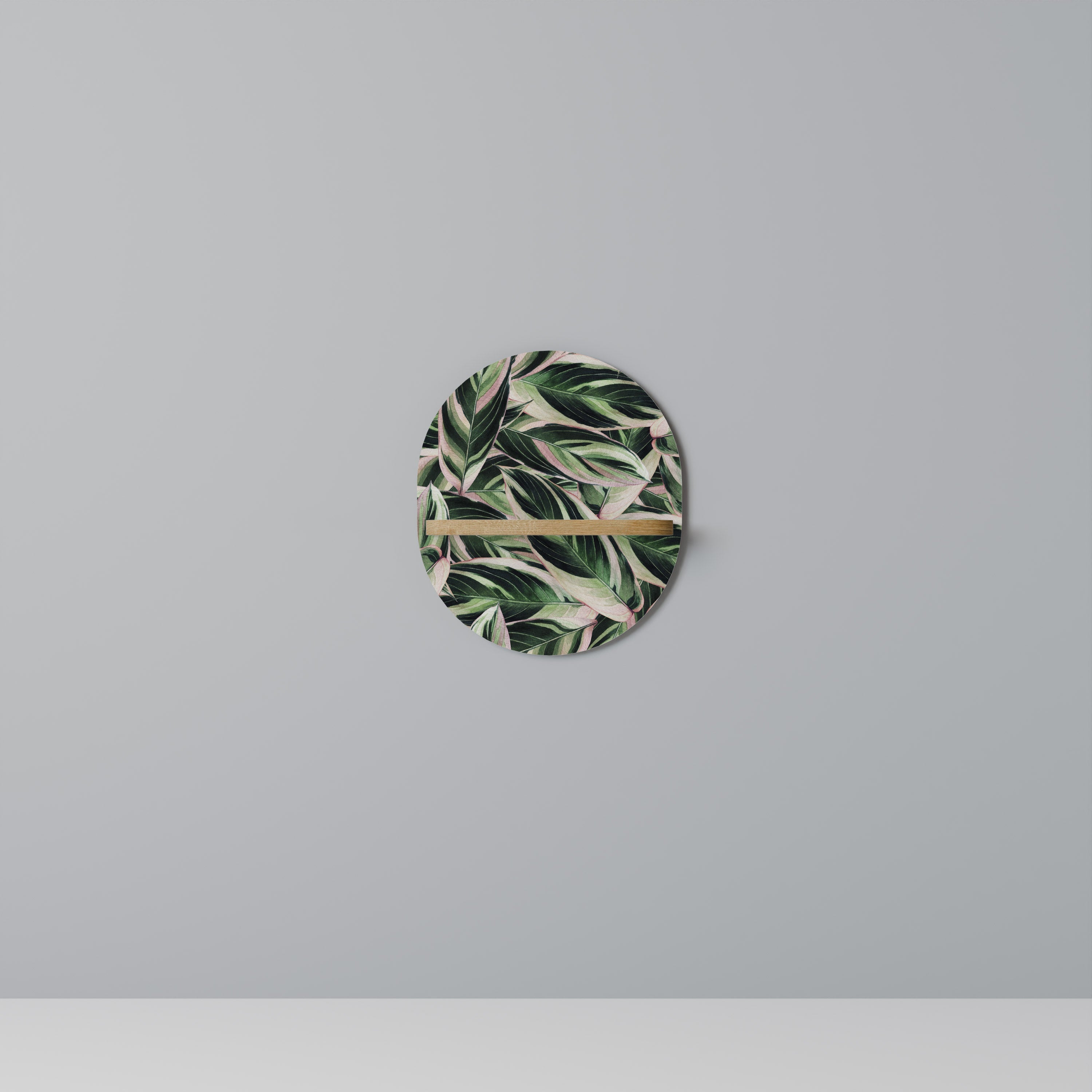 Étagère d'art ovale EERIE STROMANTHE effet chêne