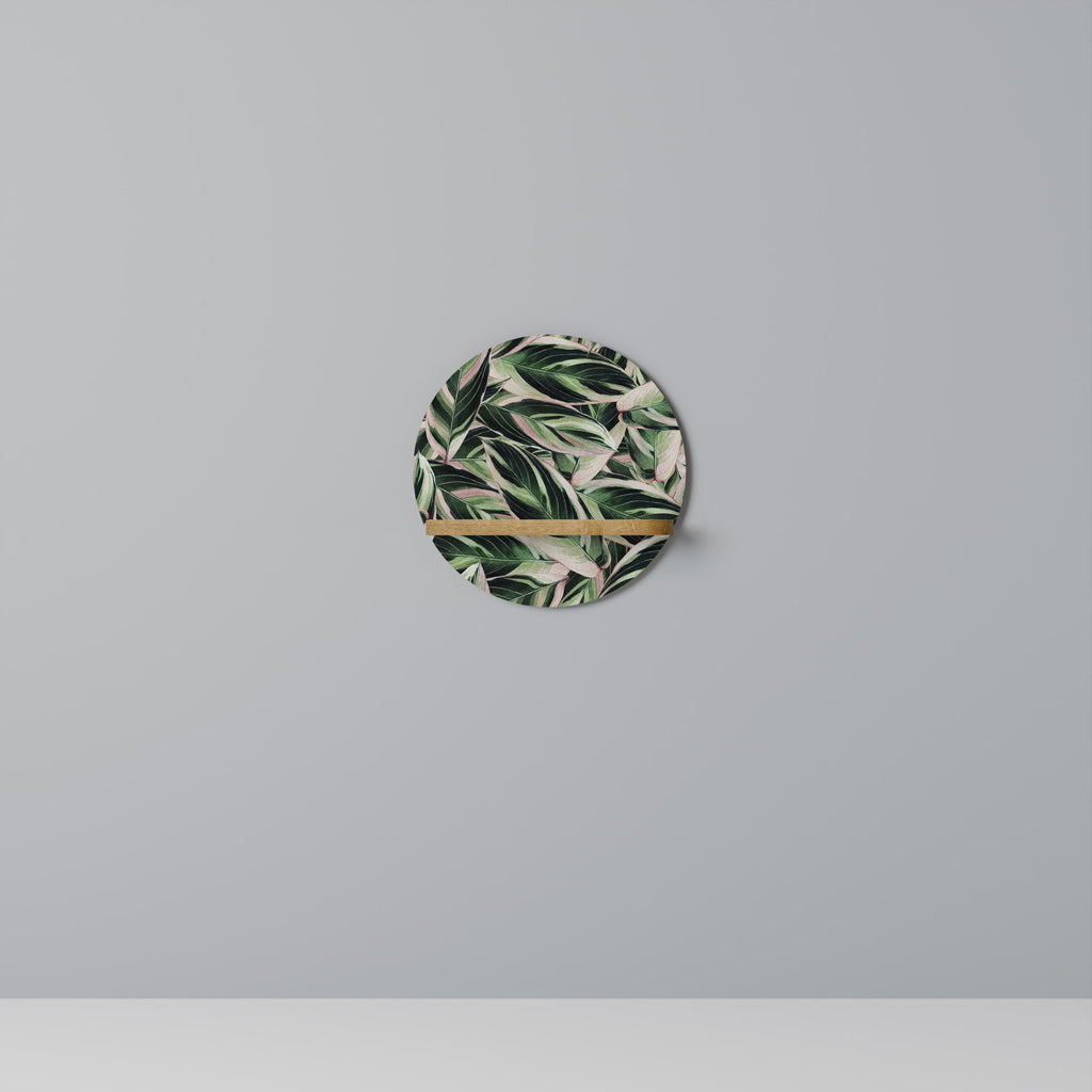 Étagère d'art ronde EERIE STROMANTHE effet chêne