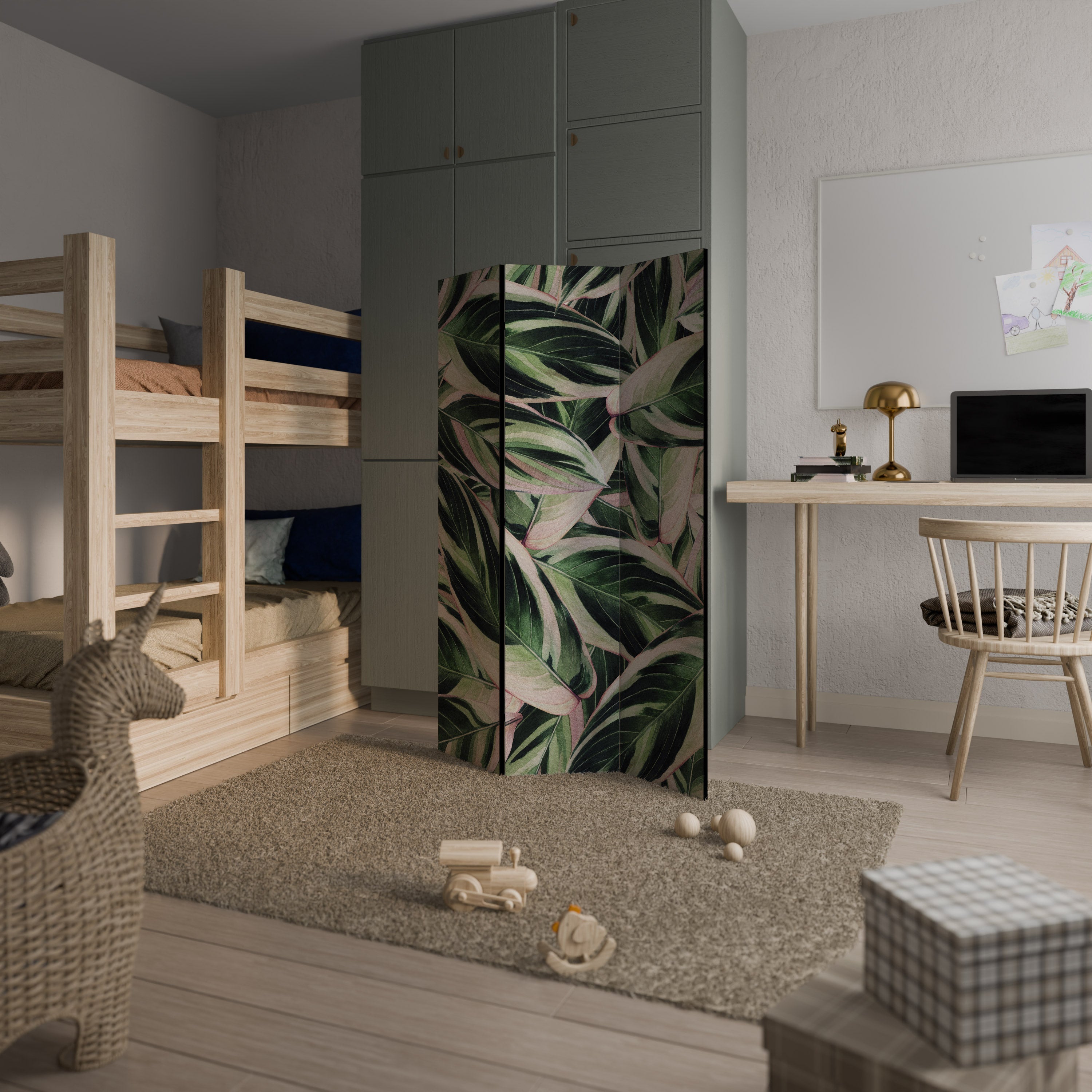 Séparateur de pièce décoratif à 3 panneaux EERIE STROMANTHE