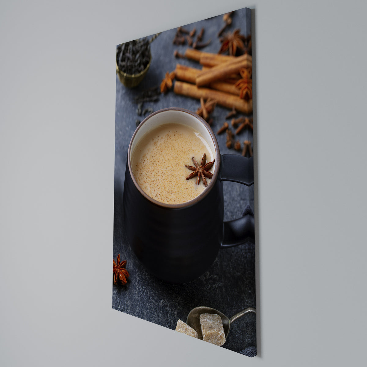 WARMTH IN A CUP Vertical Canvas Print