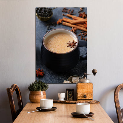 WARMTH IN A CUP Vertical Canvas Print