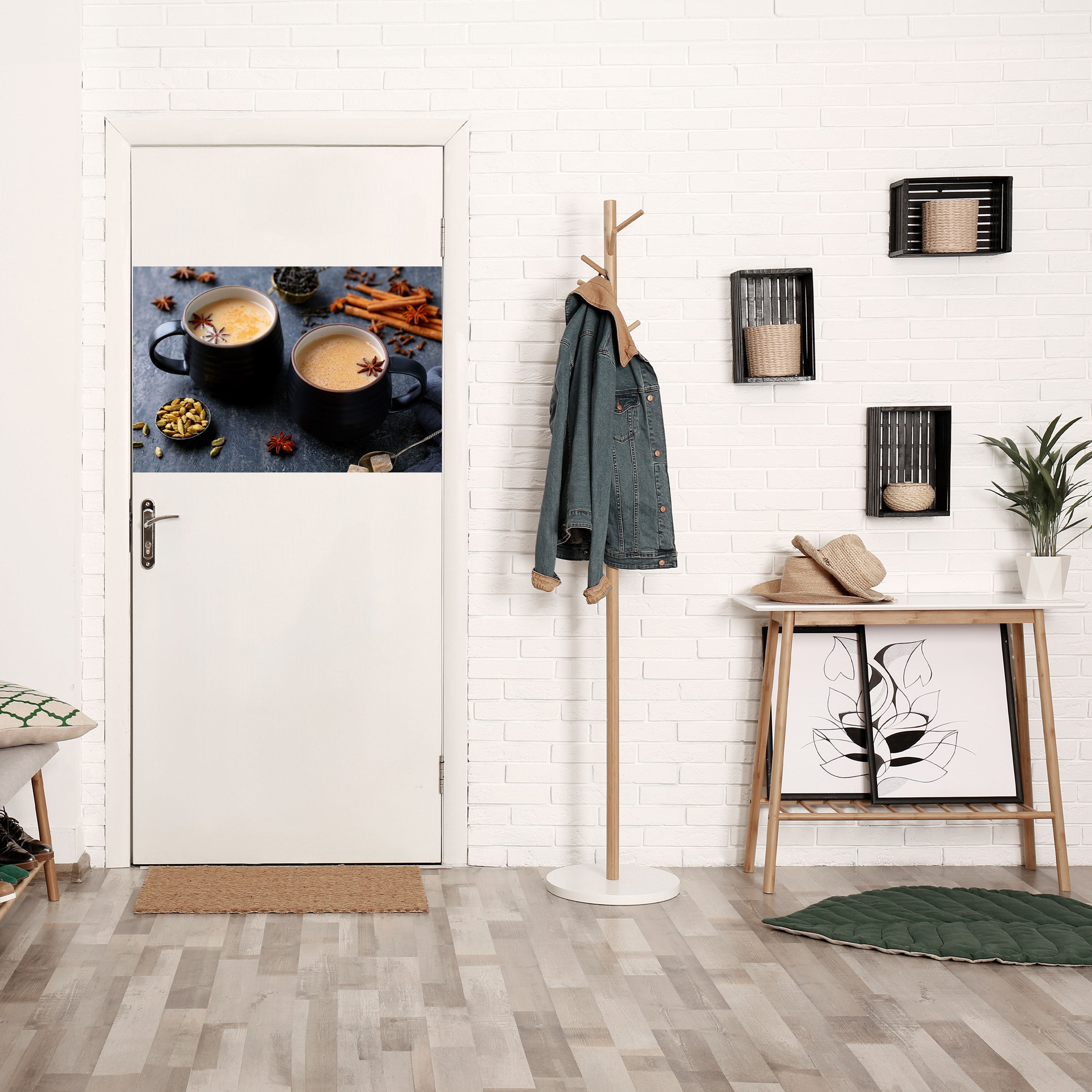 Affiche horizontale autocollante « CHALEUR DANS UNE TASSE »