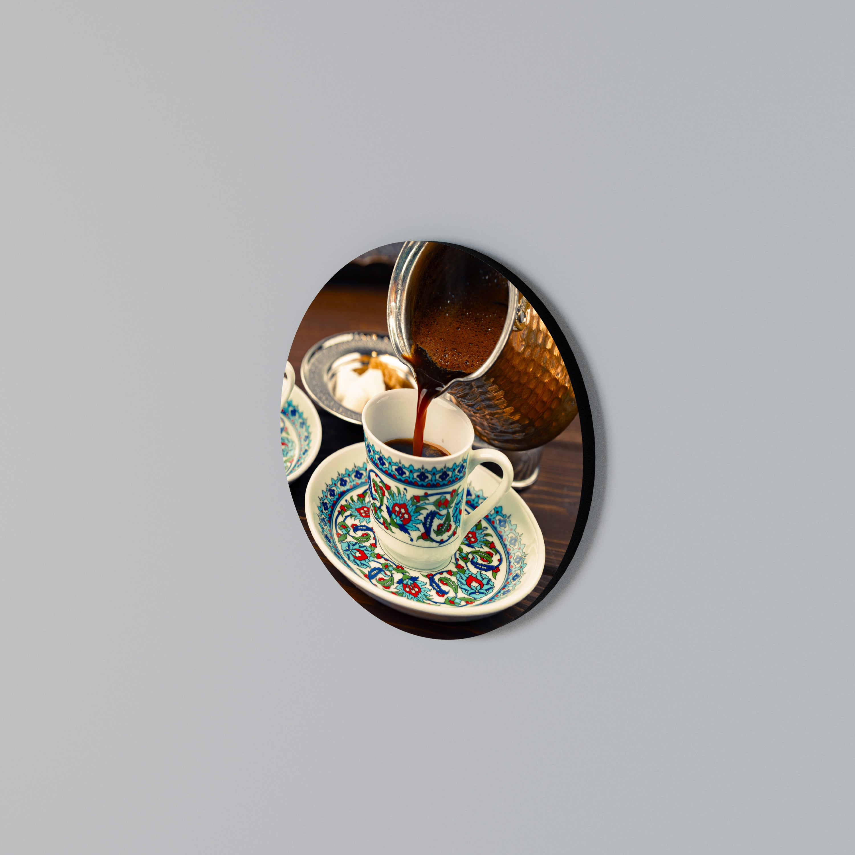 TRADITION IN A CUP Round Wall Art