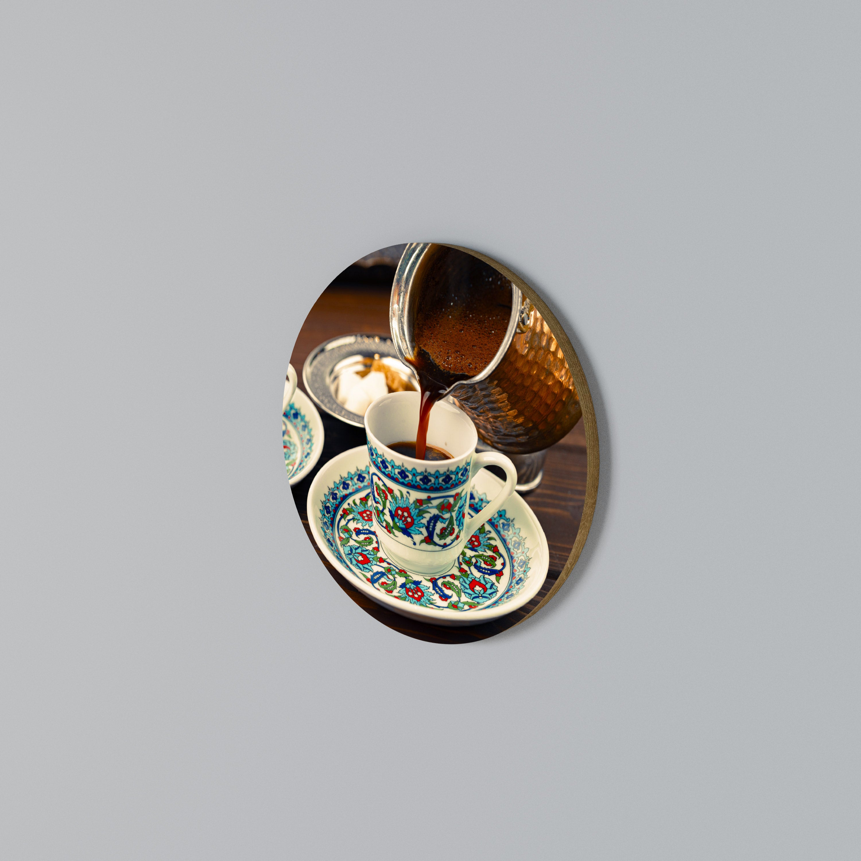 TRADITION IN A CUP Round Wall Art