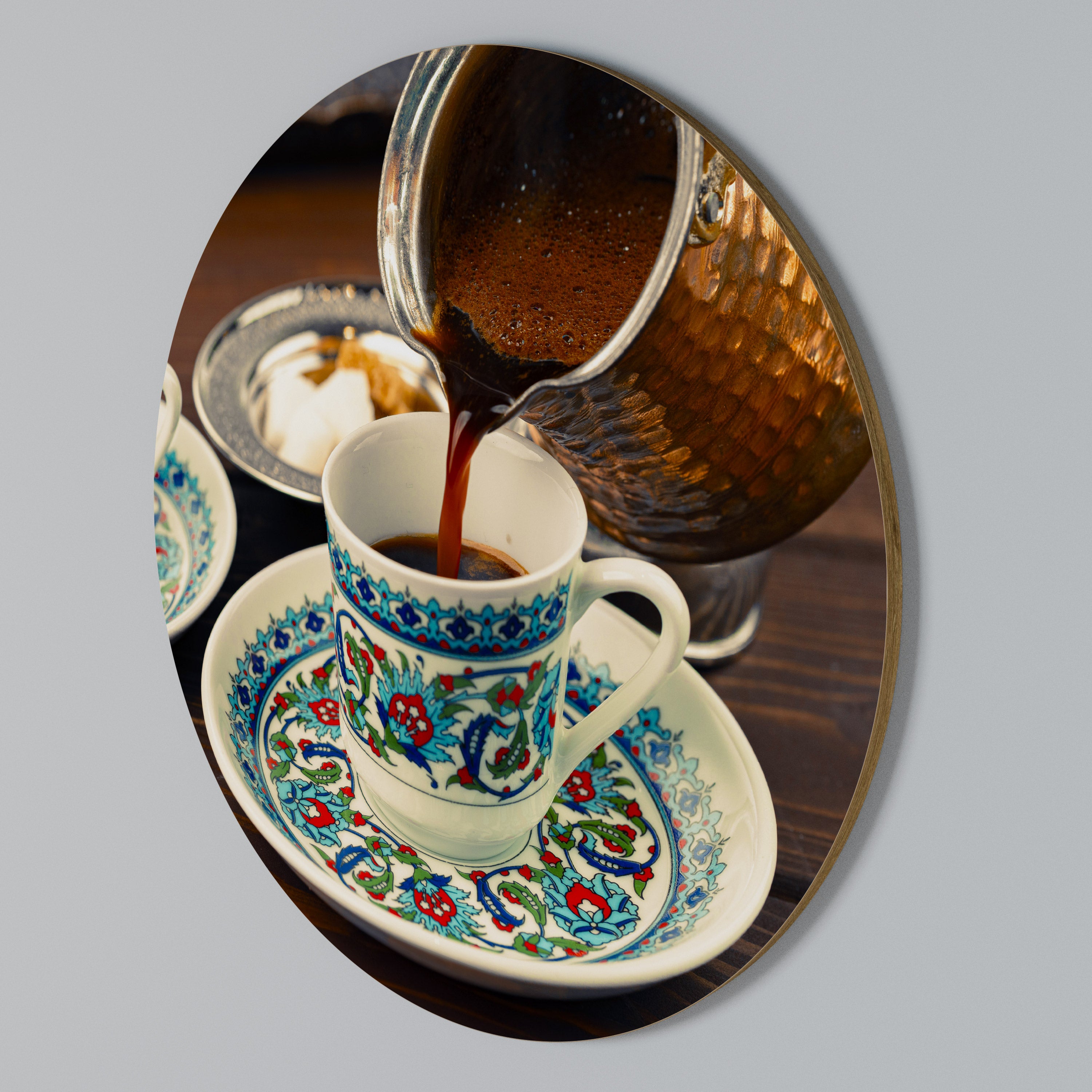 TRADITION IN A CUP Round Wall Art