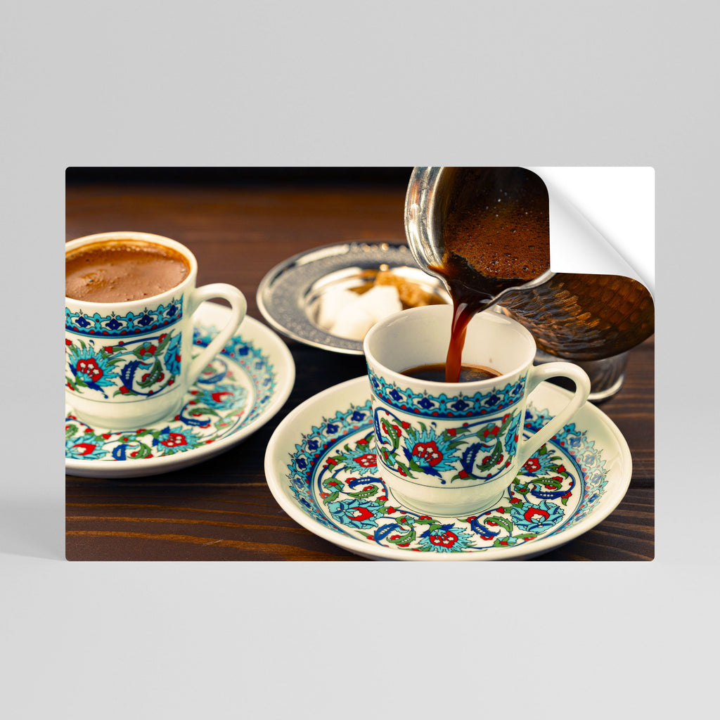 Affiche horizontale autocollante TRADITION DANS UNE TASSE