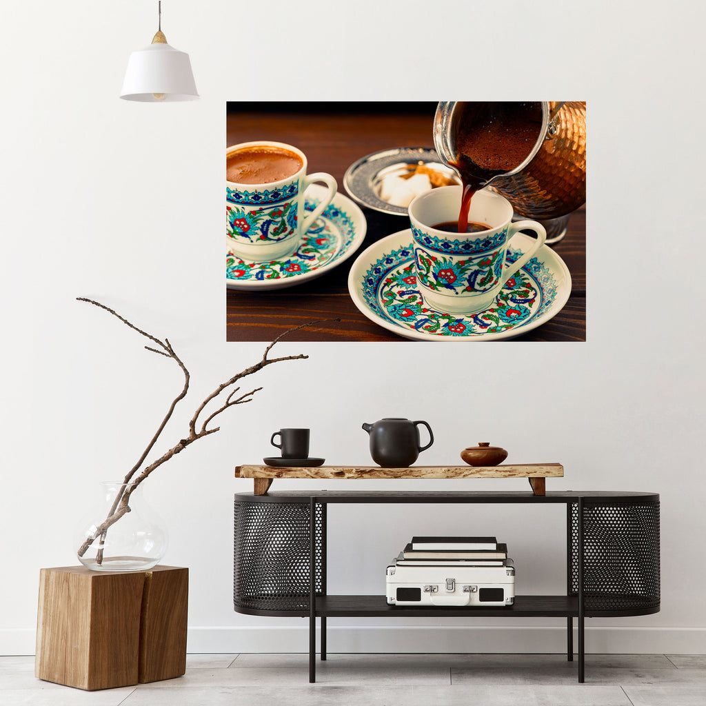 Affiche horizontale autocollante TRADITION DANS UNE TASSE