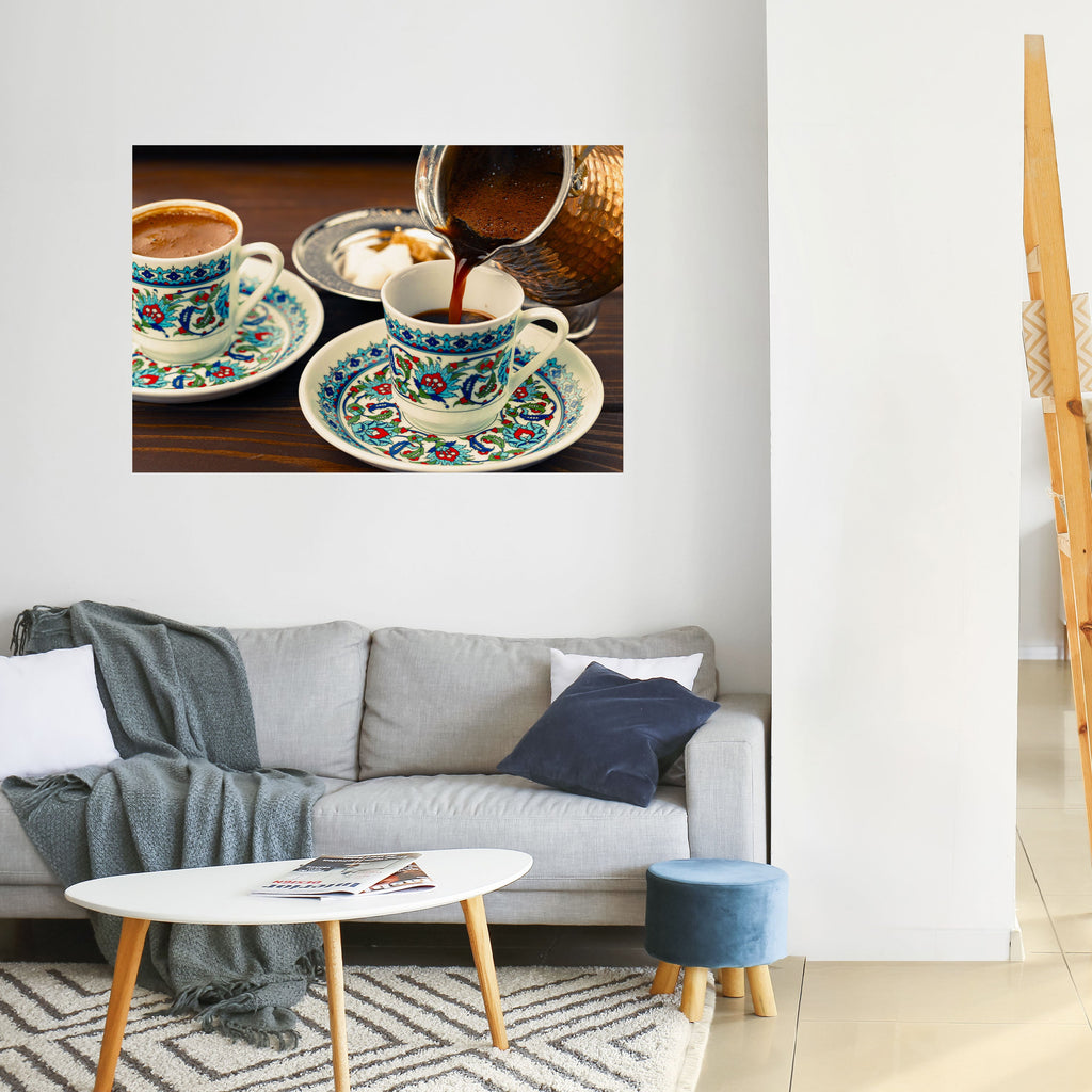 Affiche horizontale autocollante TRADITION DANS UNE TASSE