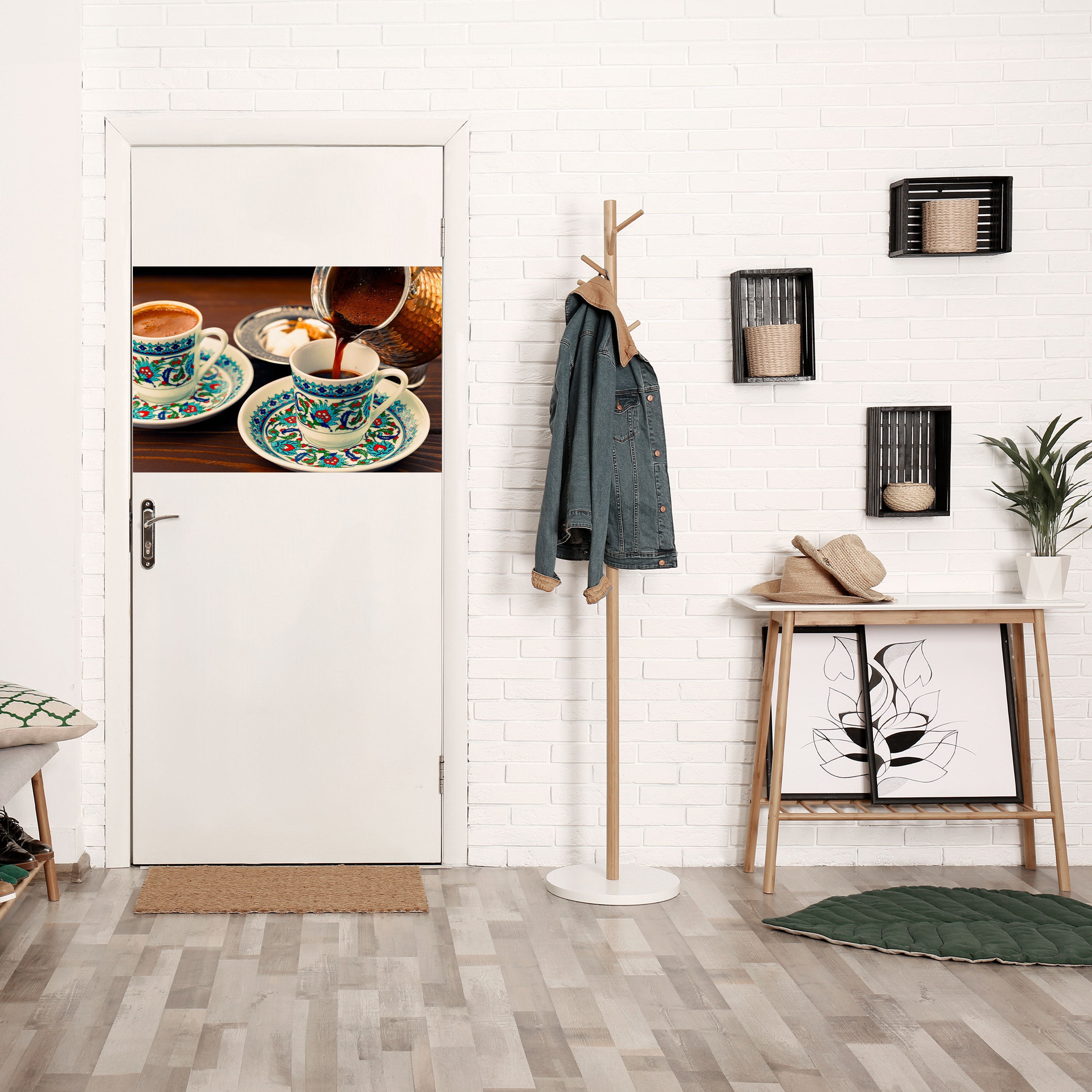 Affiche horizontale autocollante TRADITION DANS UNE TASSE