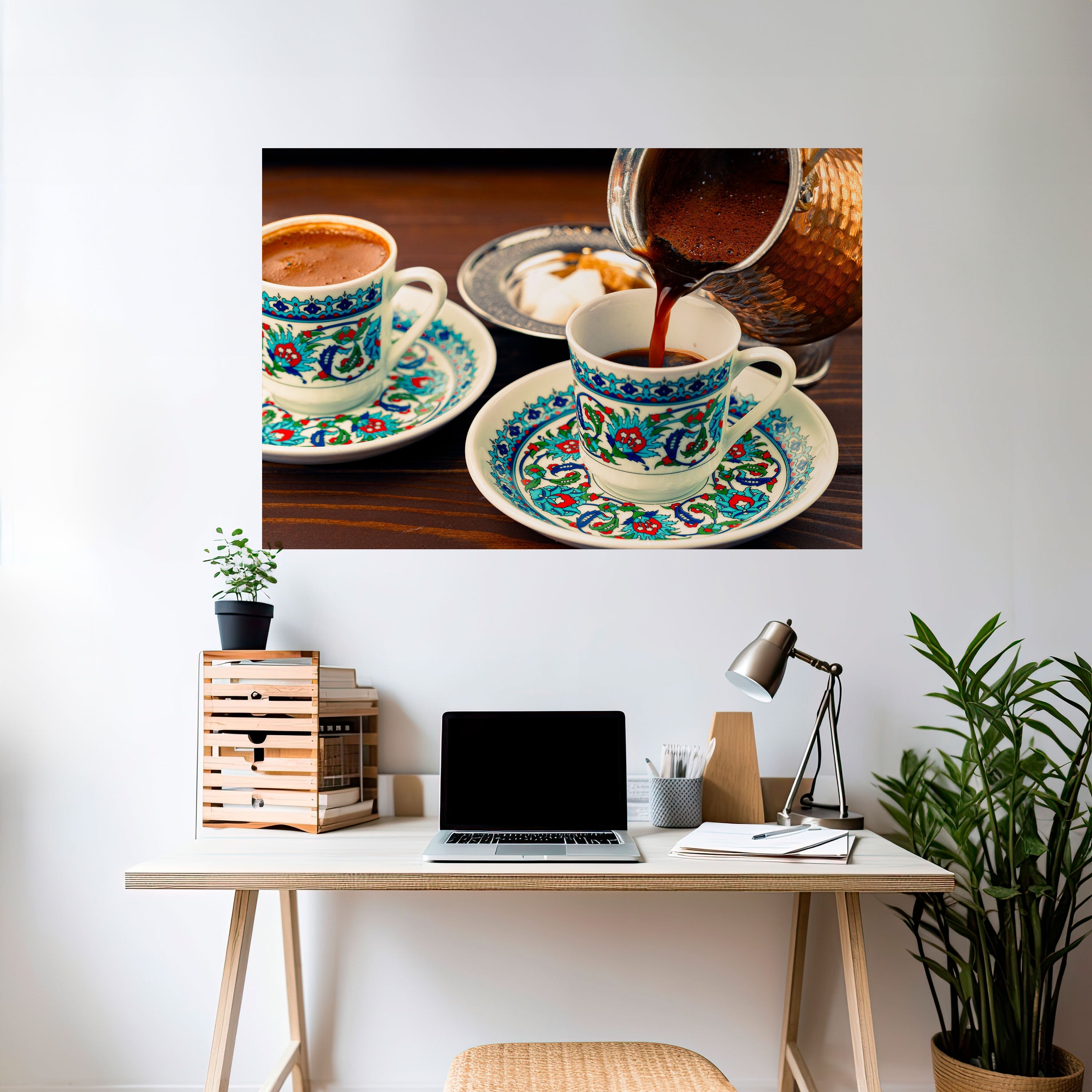 Affiche horizontale autocollante TRADITION DANS UNE TASSE