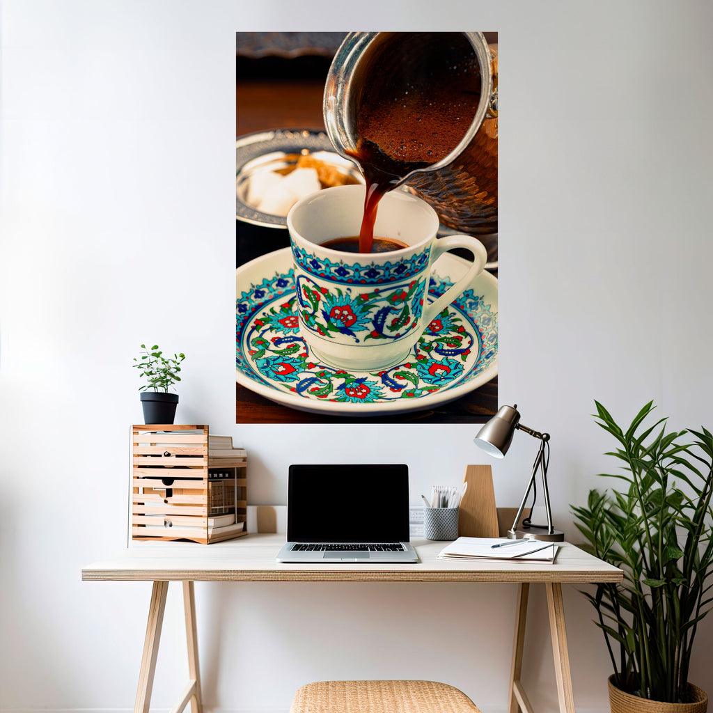 Affiche verticale autocollante TRADITION DANS UNE TASSE