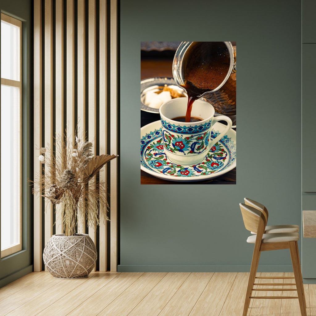 Affiche verticale autocollante TRADITION DANS UNE TASSE