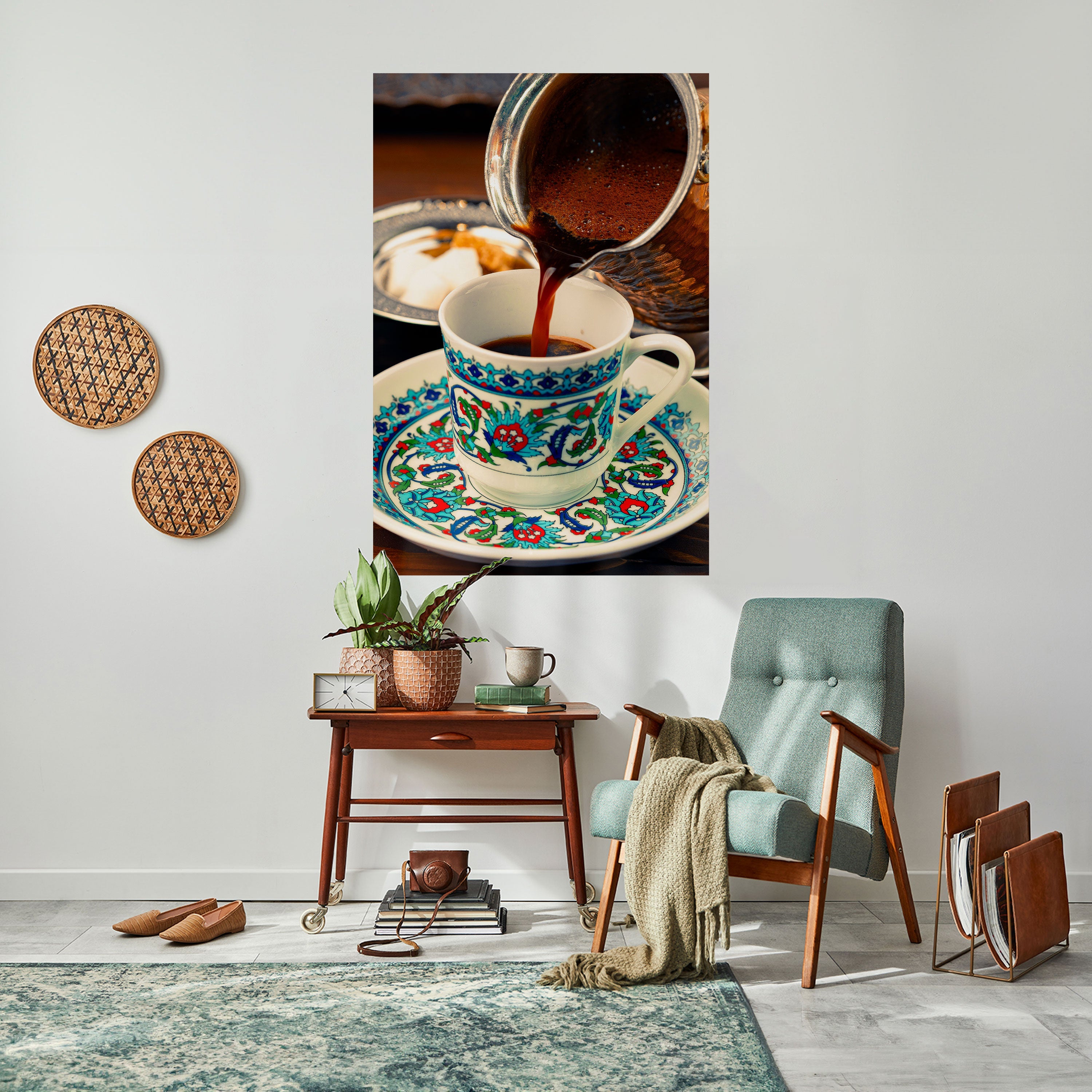 Affiche verticale autocollante TRADITION DANS UNE TASSE