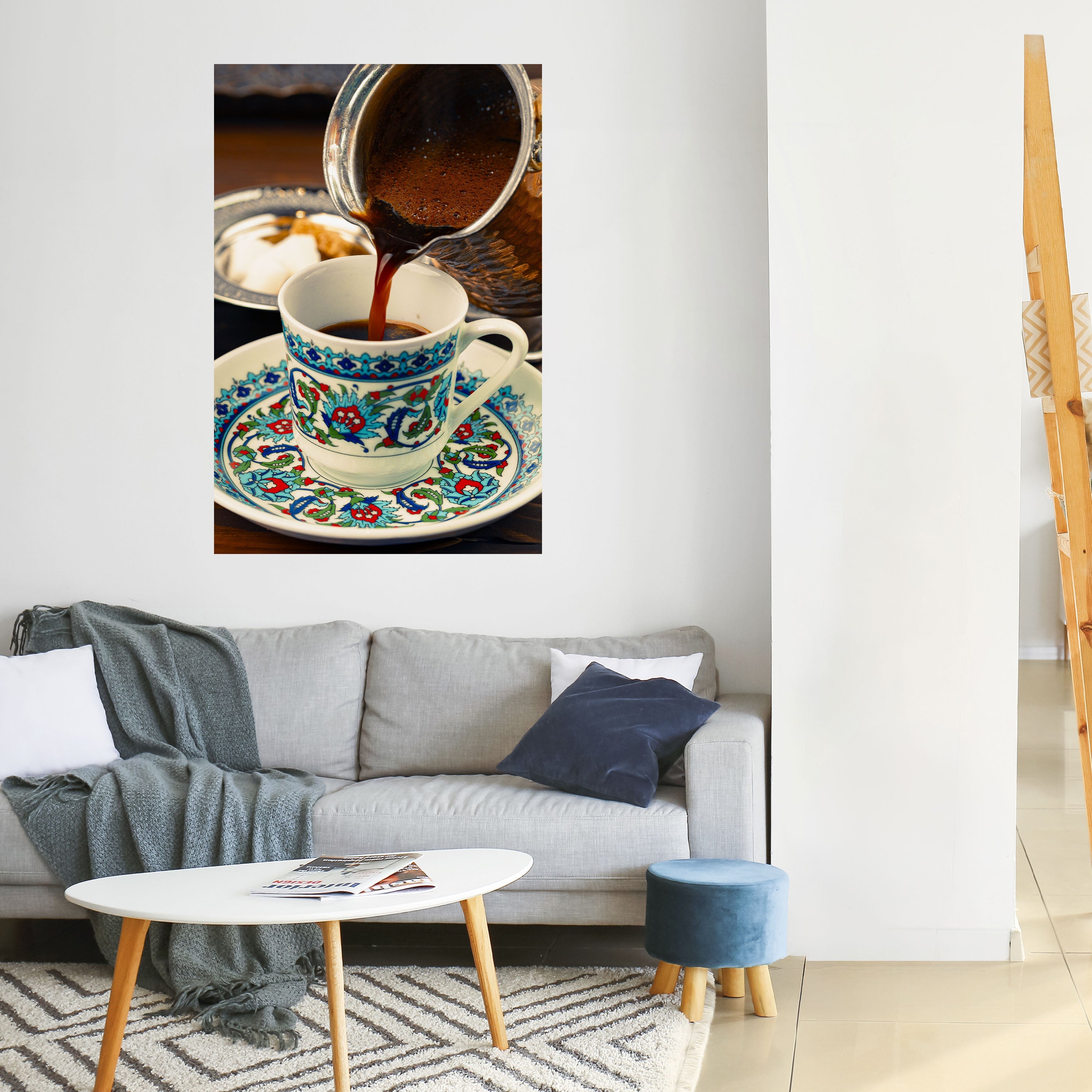 Affiche verticale autocollante TRADITION DANS UNE TASSE