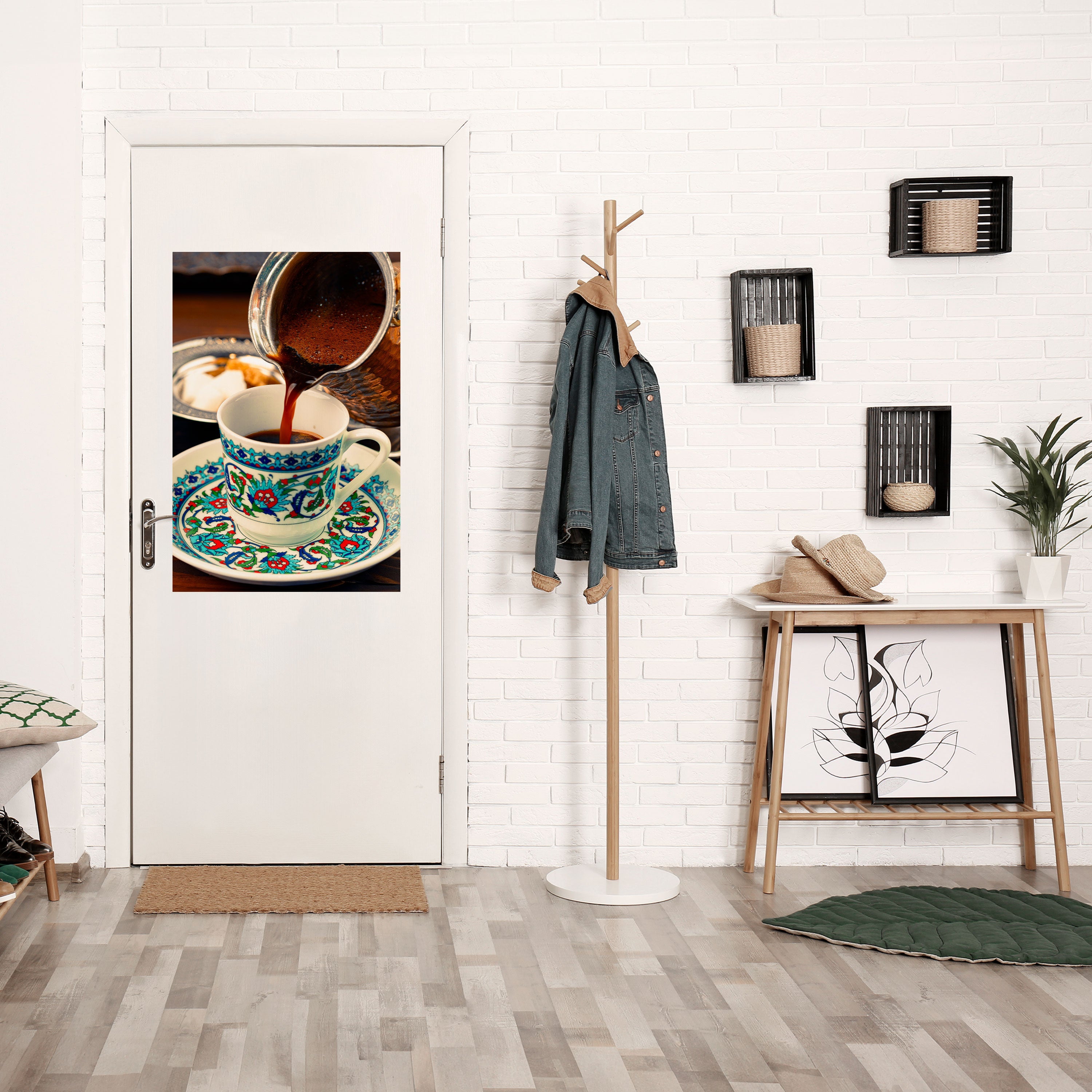 Affiche verticale autocollante TRADITION DANS UNE TASSE