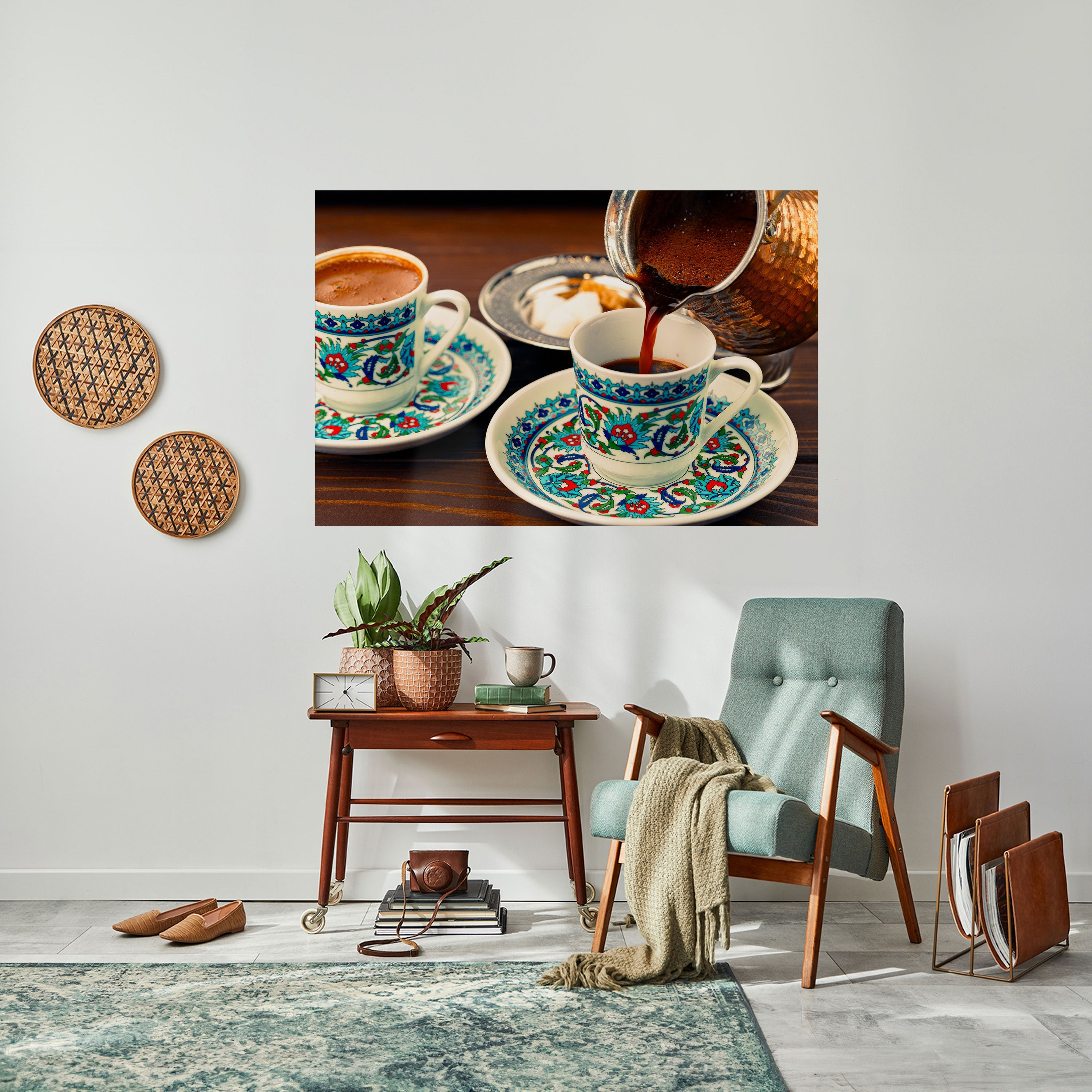 Affiche horizontale autocollante TRADITION DANS UNE TASSE