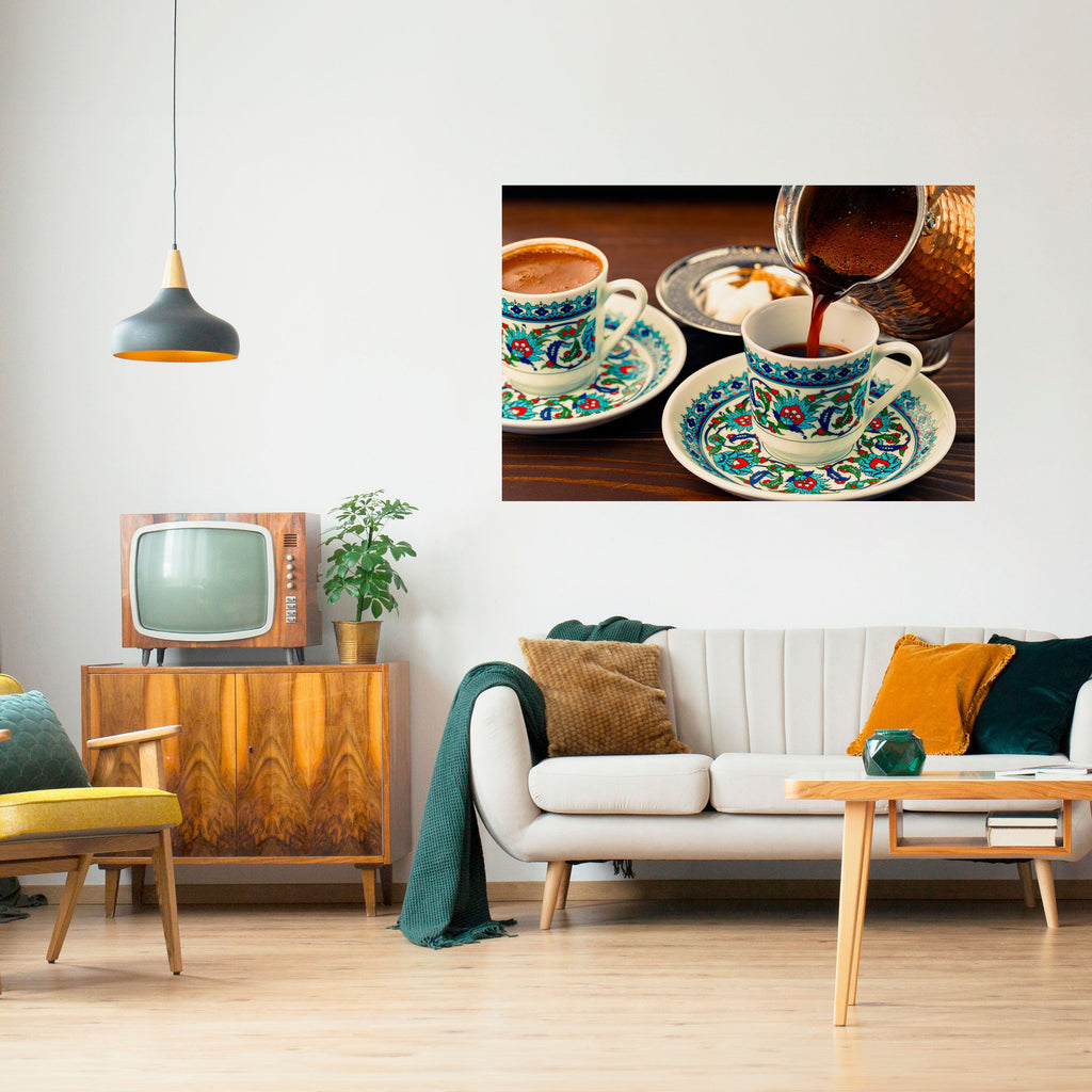 Affiche horizontale autocollante TRADITION DANS UNE TASSE